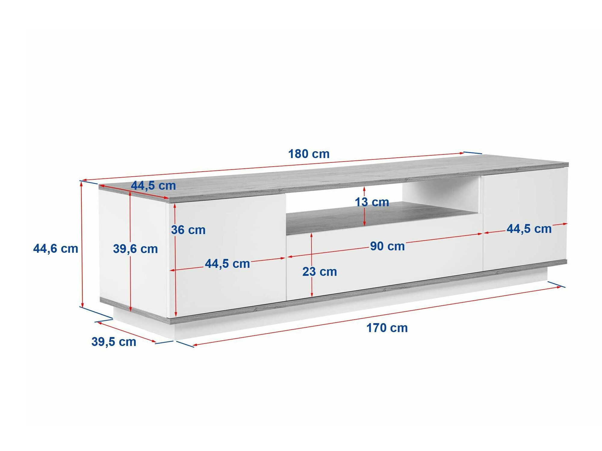 ТВ шкаф Kailua 2405 (Бял)
