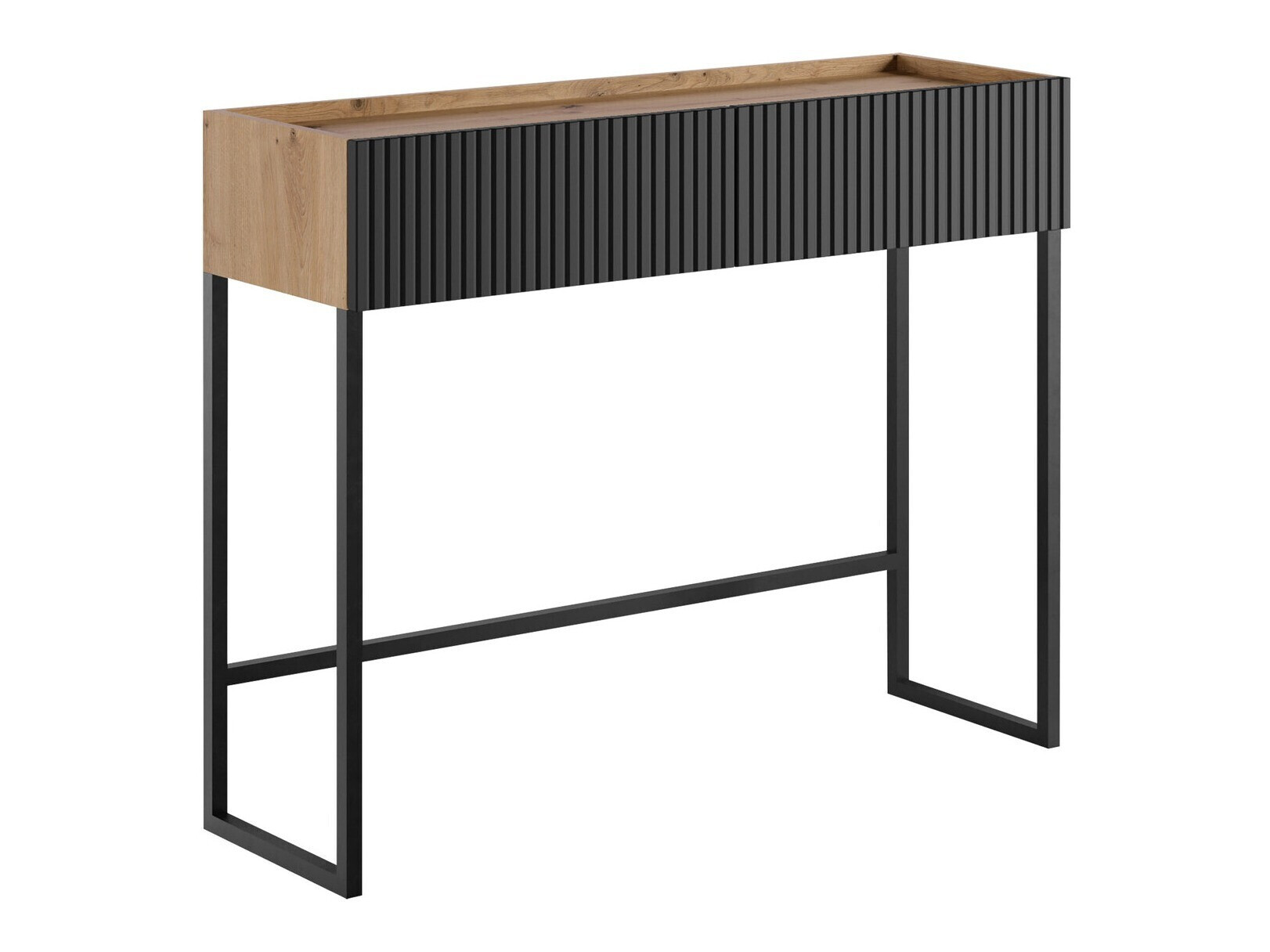 Конзолна маса Lunole 103 (Artisan дъб + Черен)