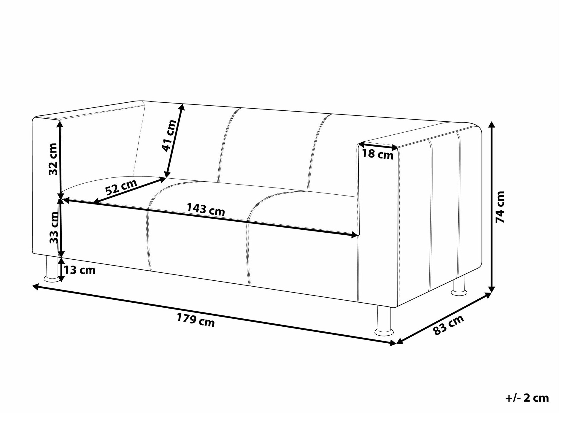 Диван Berwyn 2545 (Бял)