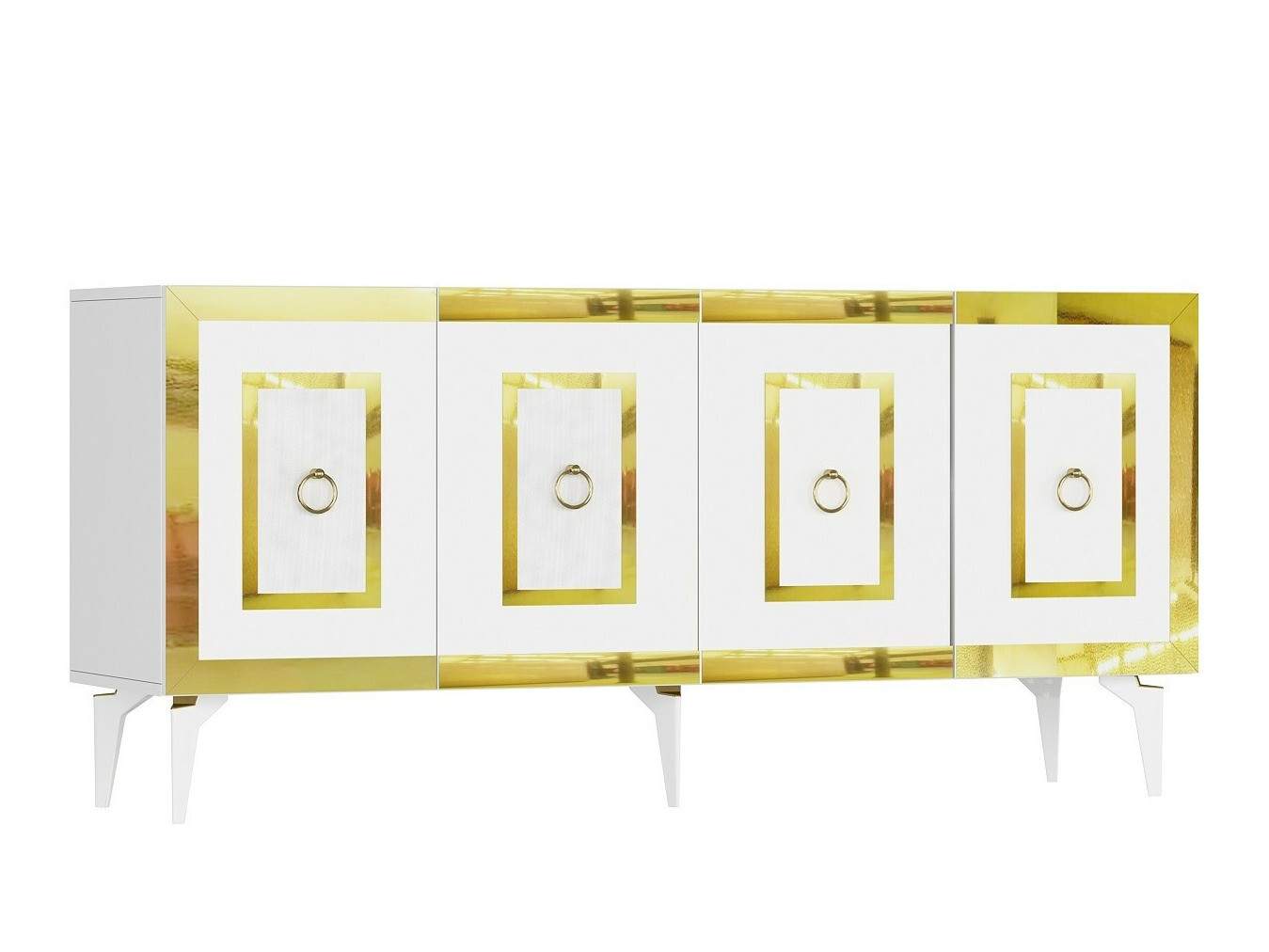 Шкаф Kailua 2408 (Бял + Златно)