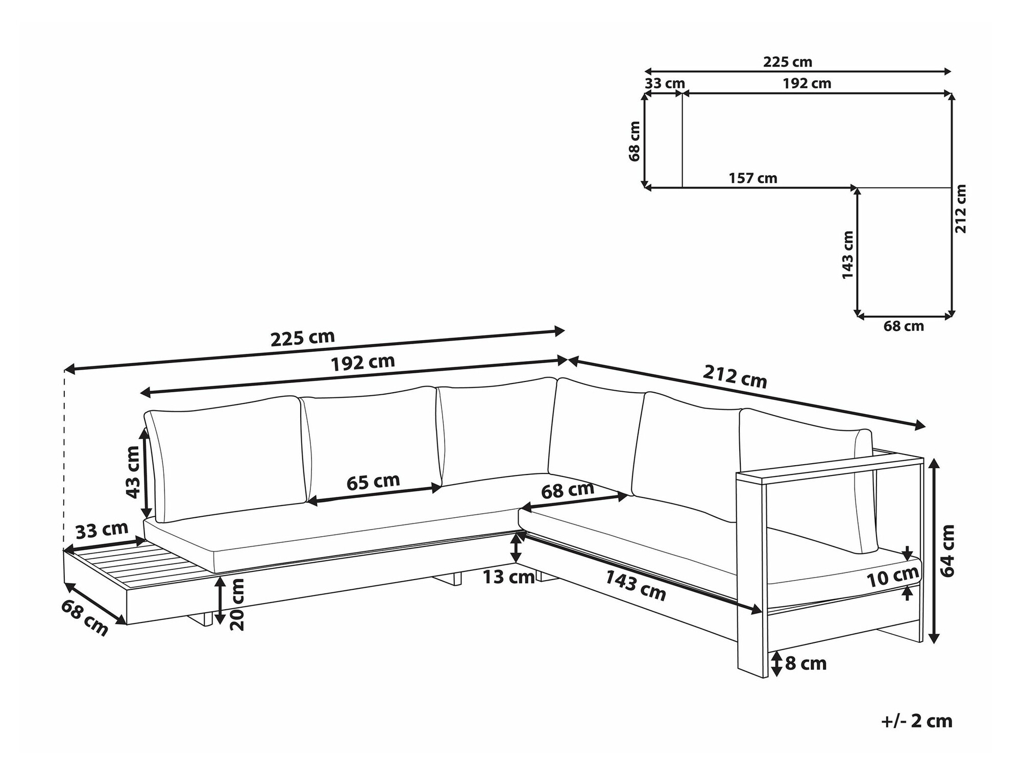Градински диван Berwyn 2548