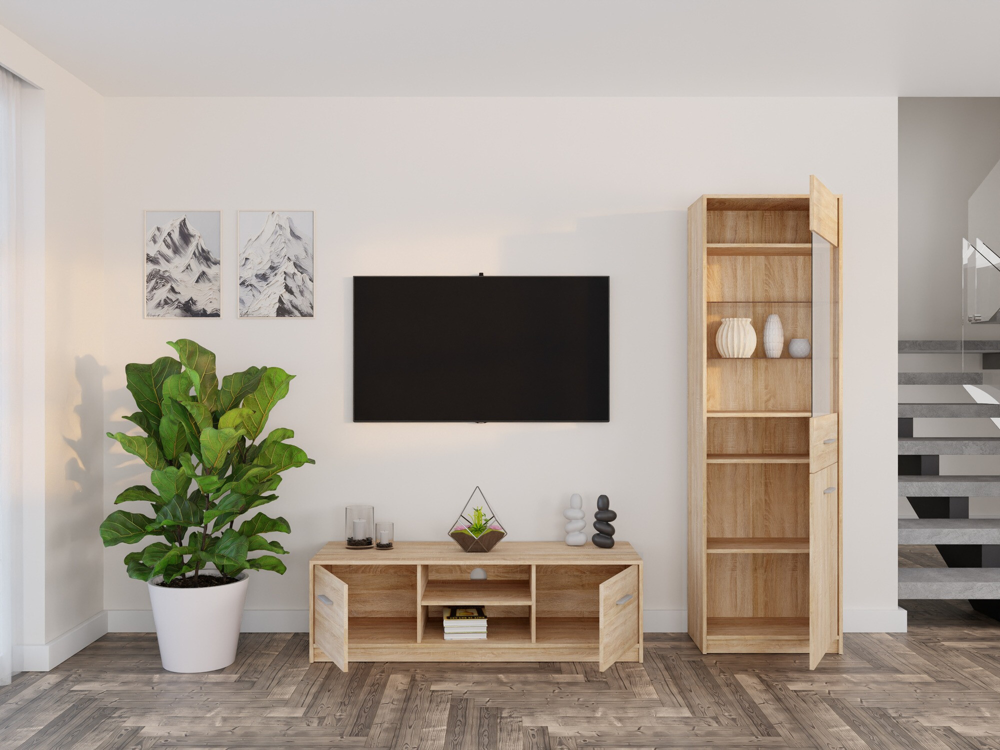 Комплект за хол Novsore 161 (Сонома дъб)