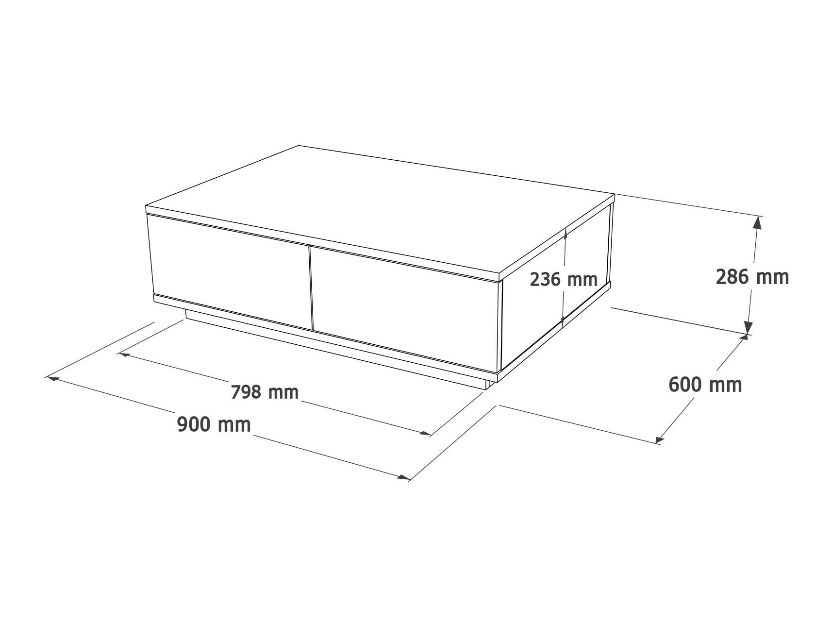 Масичка за кафе Kailua 2426 (Антрацит + Бор)