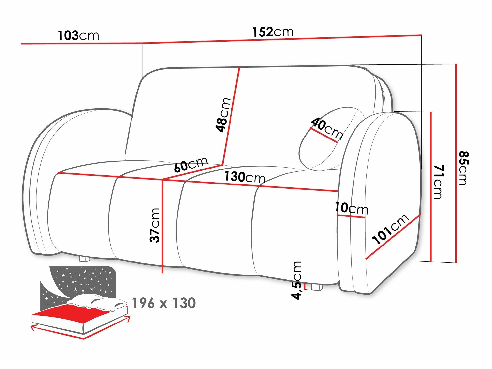 Разтегателен диван Citral III (Velo 621)
