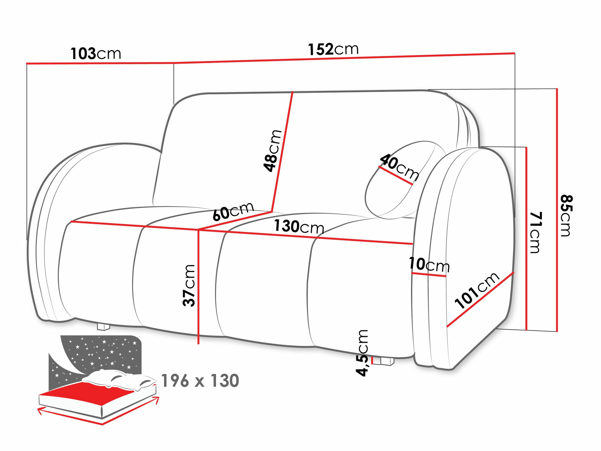 Разтегателен диван Citral III (Velo 633)