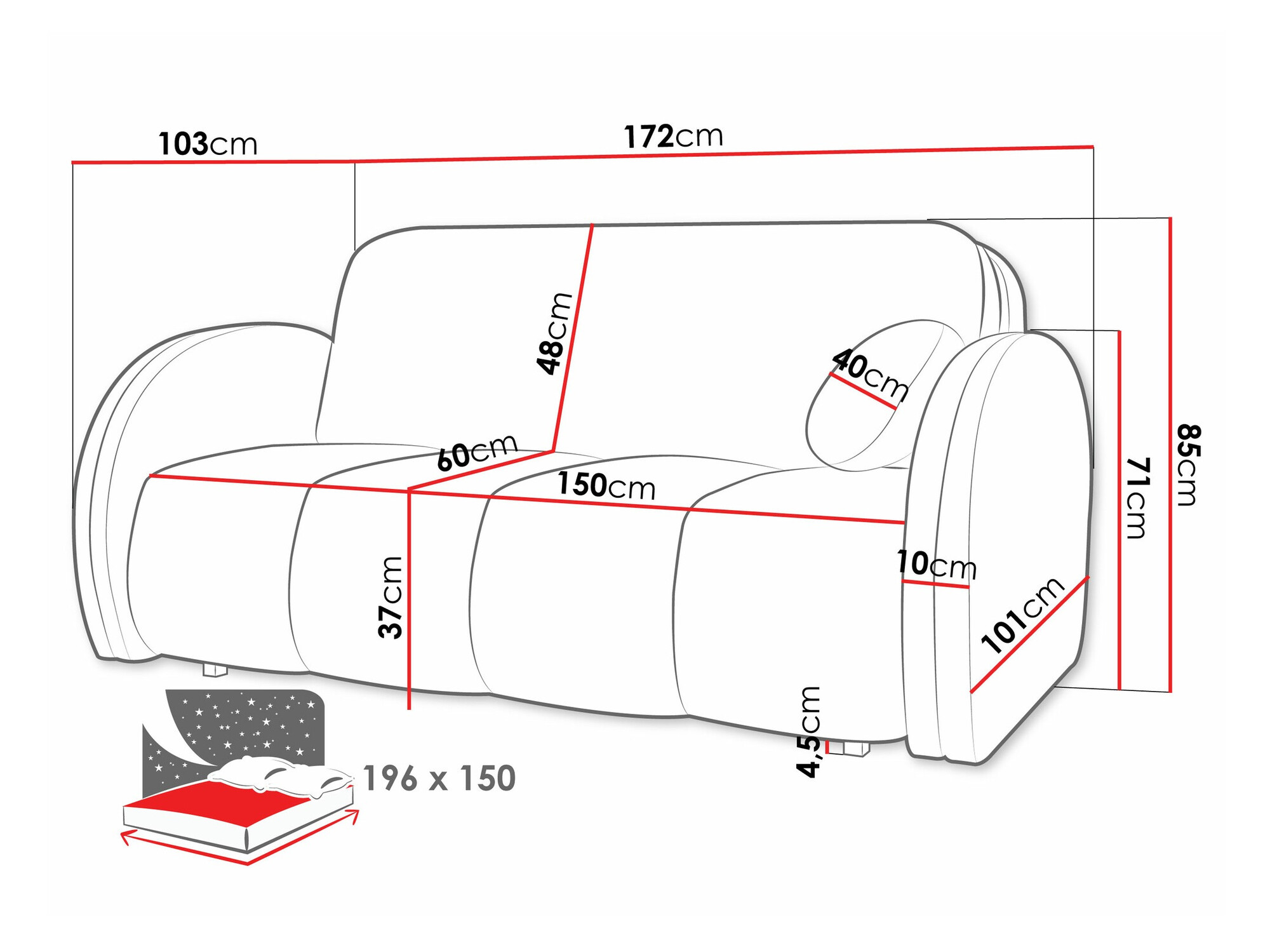 Разтегателен диван Citral IV (Velo 636)
