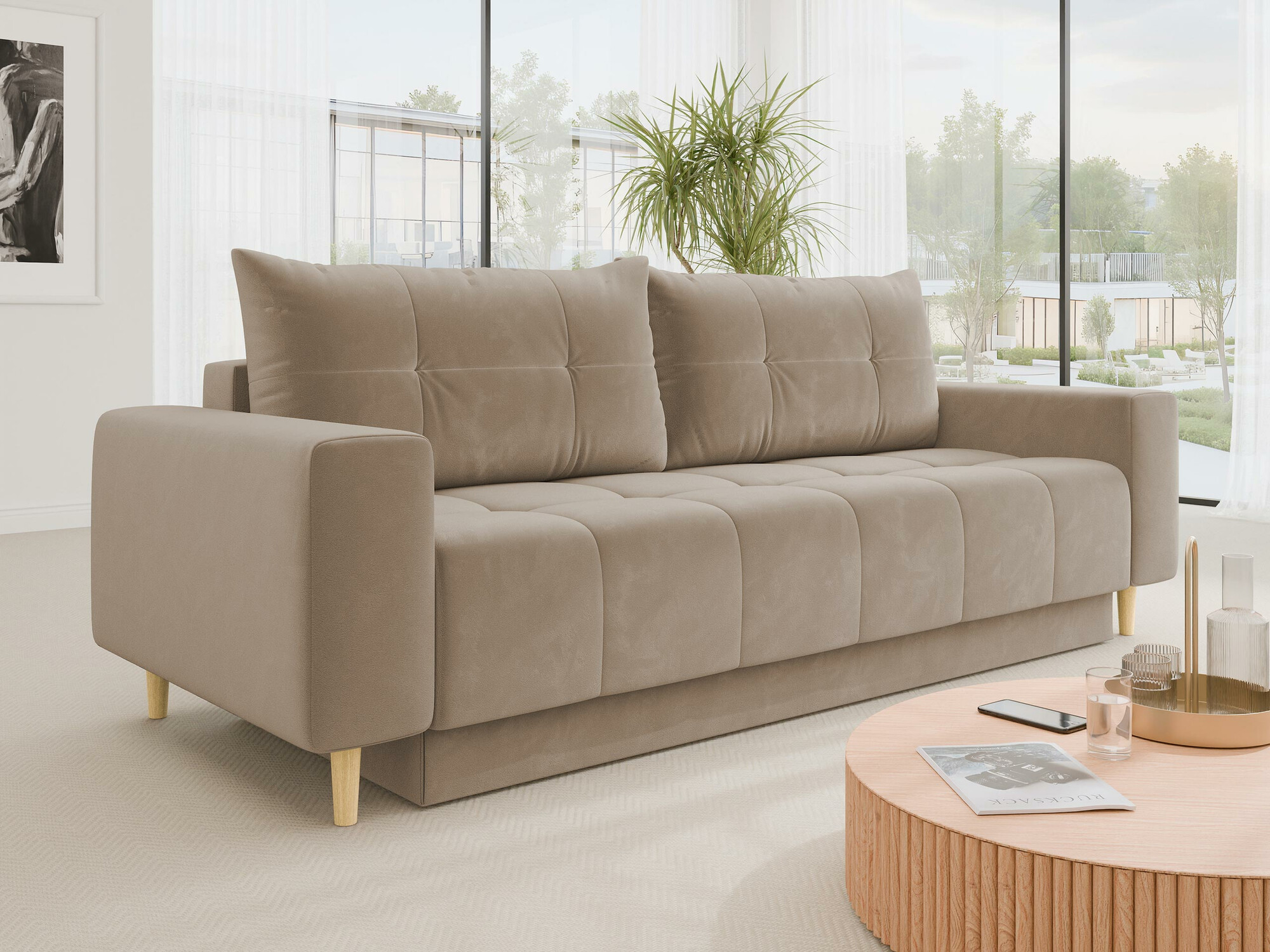 Разтегателен диван Delaware 104 (Bluvel 28)