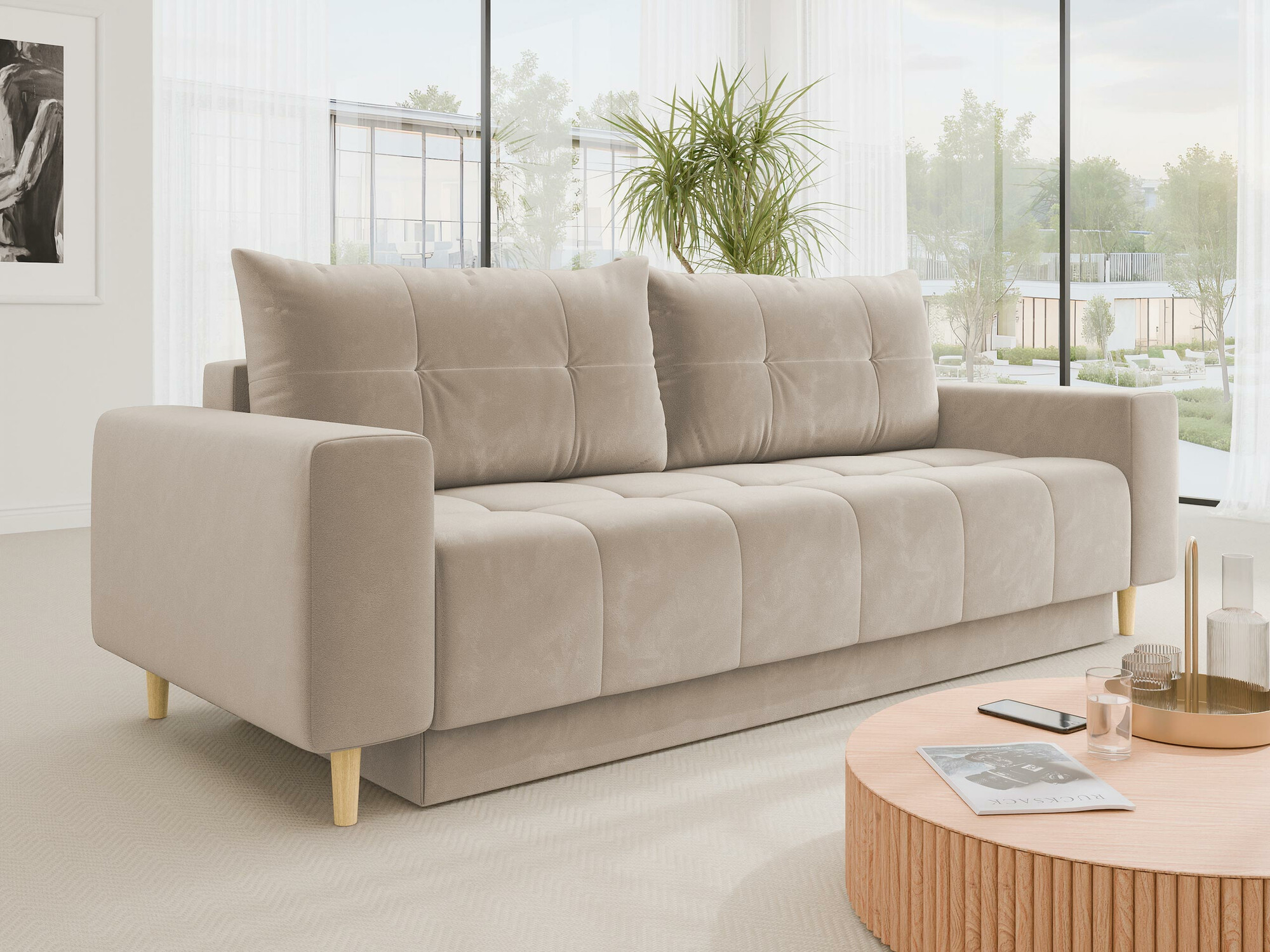 Разтегателен диван Delaware 104 (Bluvel 30)