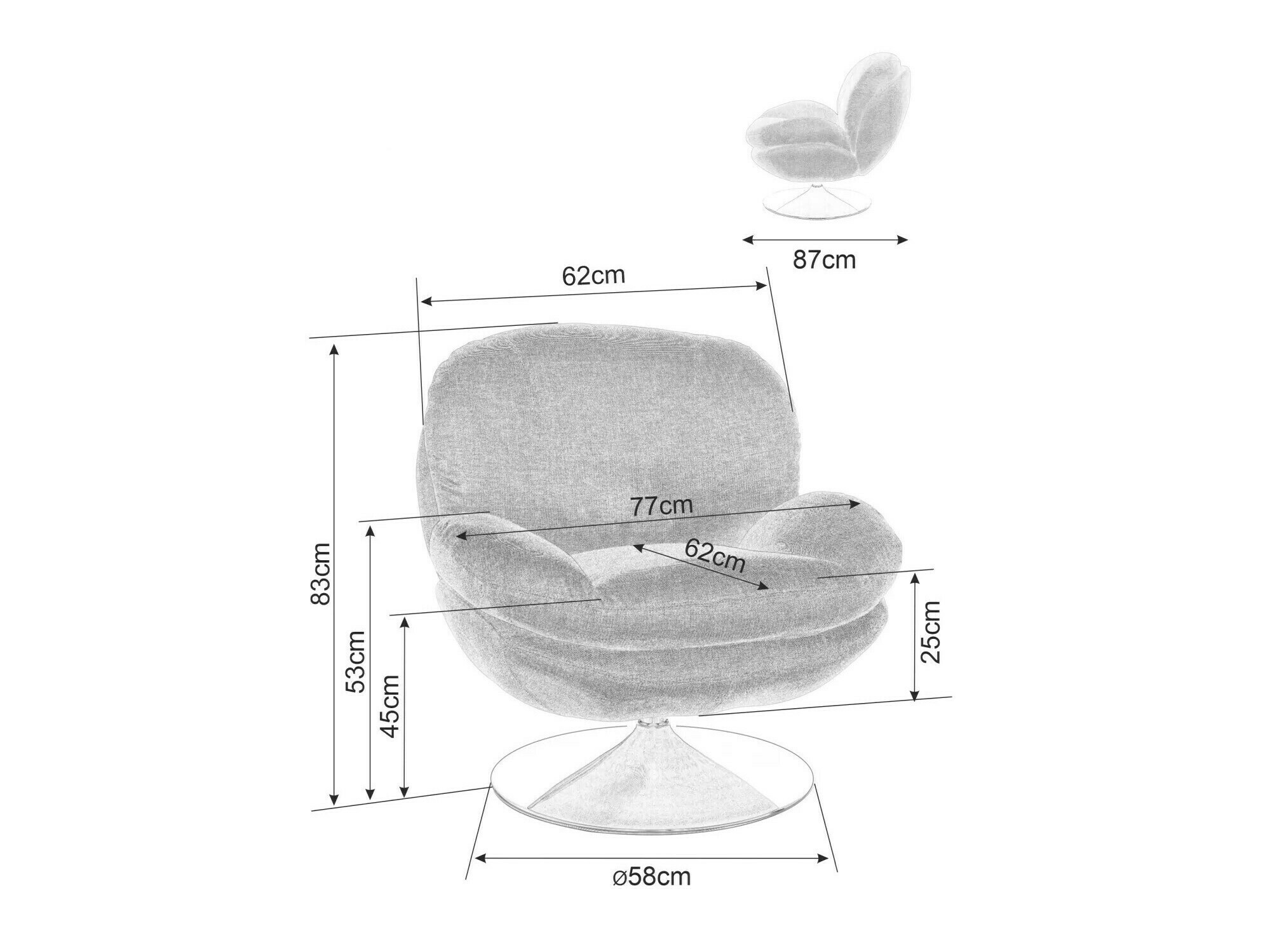 Фотьойл Detroit 700 (Тъмно сив)