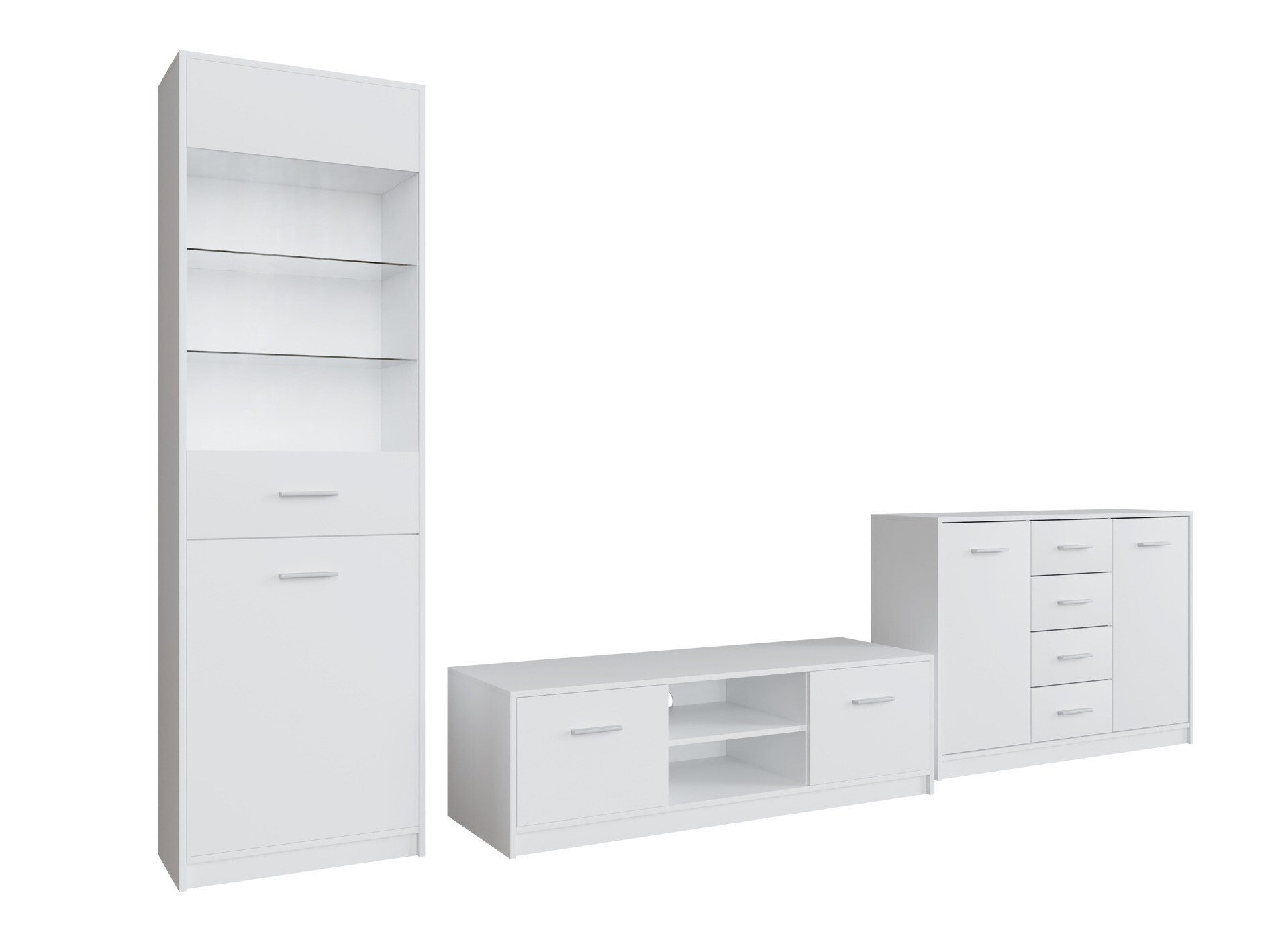 Комплект за хол Novsore 162 (Бял)