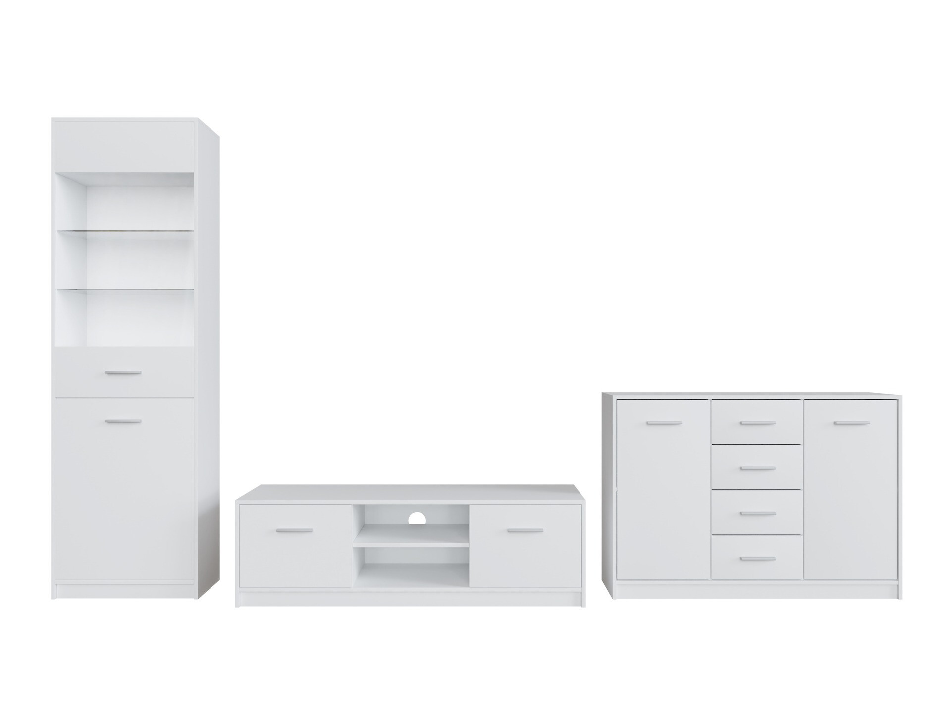 Комплект за хол Novsore 162 (Бял)