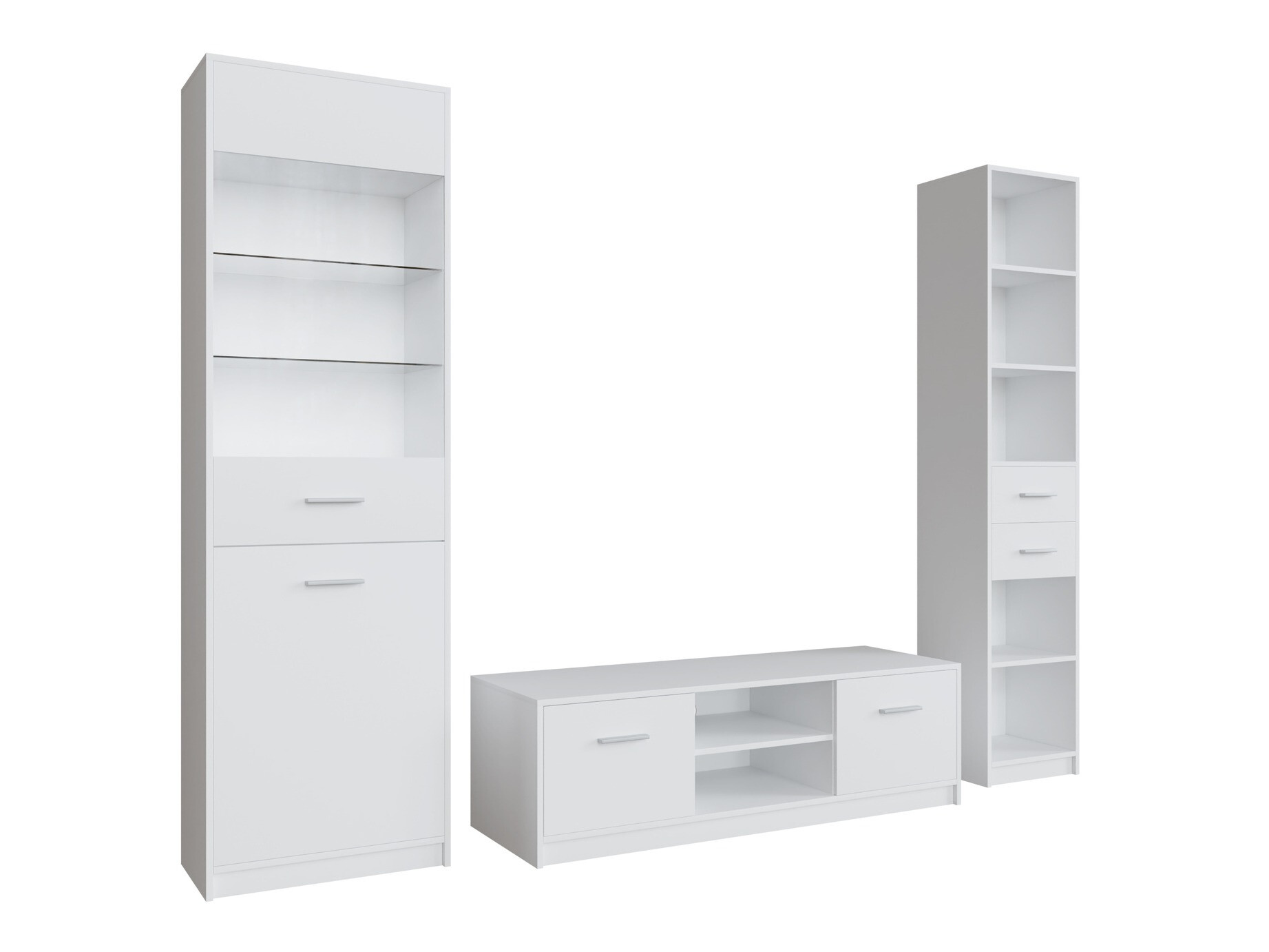 Комплект за хол Novsore 163 (Бял)