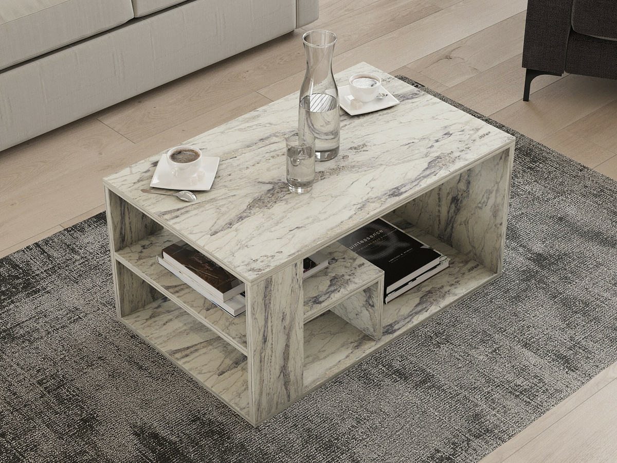 Масичка за кафе и списания Kailua 2435 (Бял мрамор)