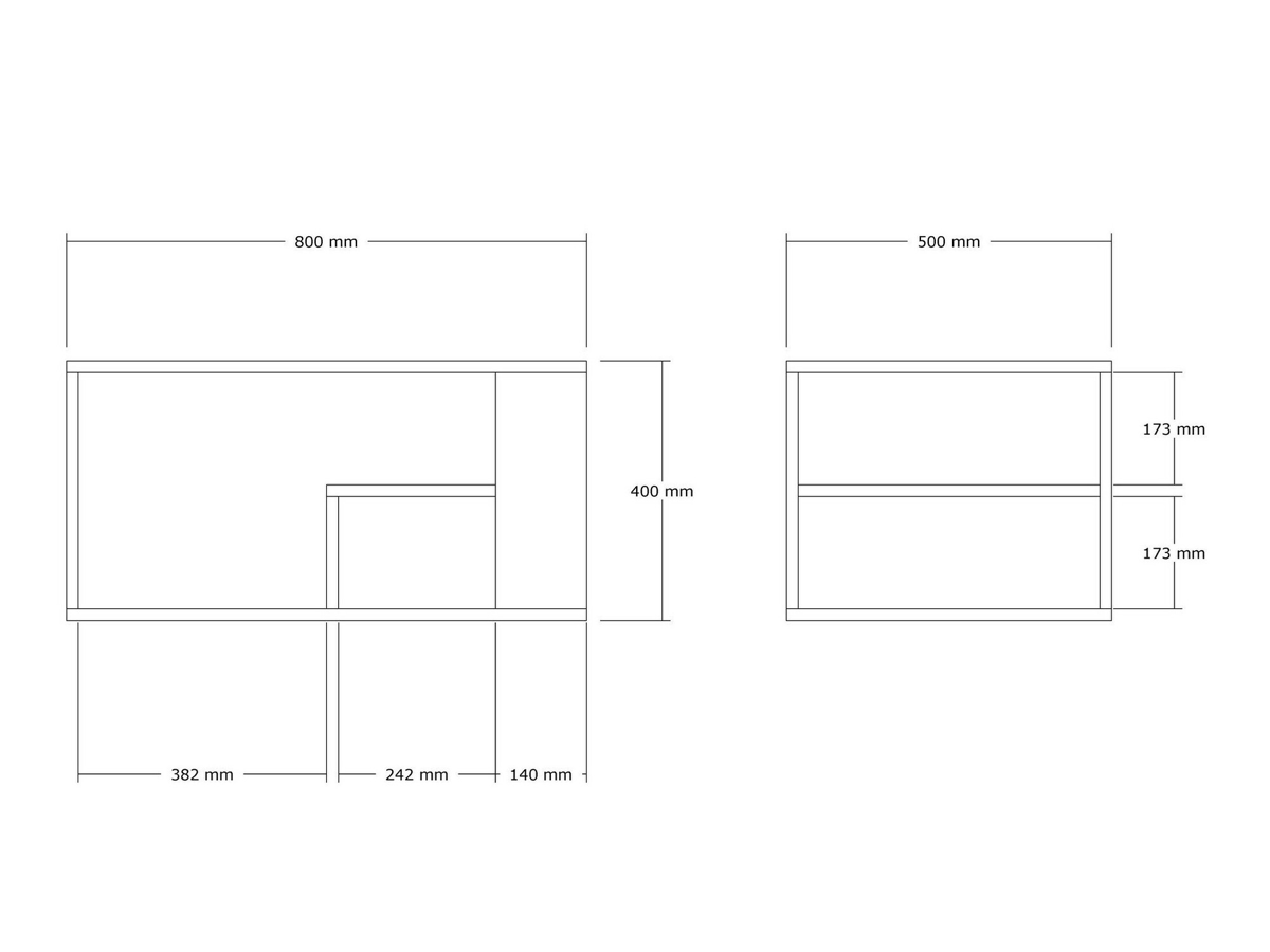 Масичка за кафе и списания Kailua 2435 (Бял мрамор)