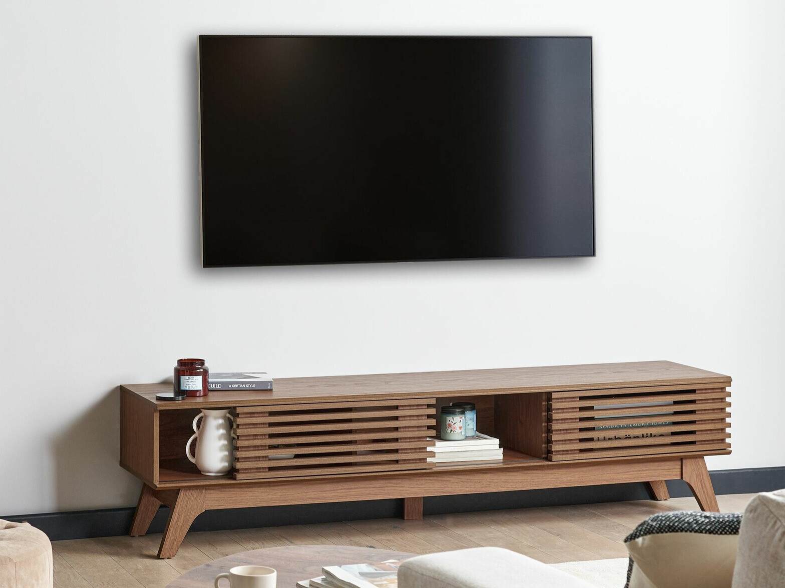 ТВ шкаф Berwyn 2554 (Тъмнокафяв)