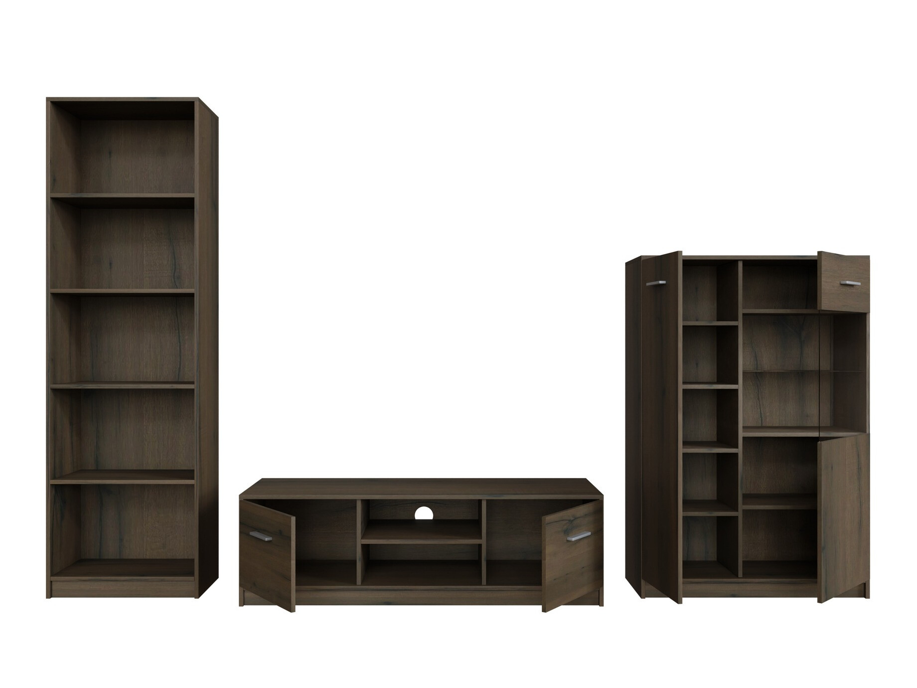 Комплект за хол Novsore 164 (Тъмен дъб)