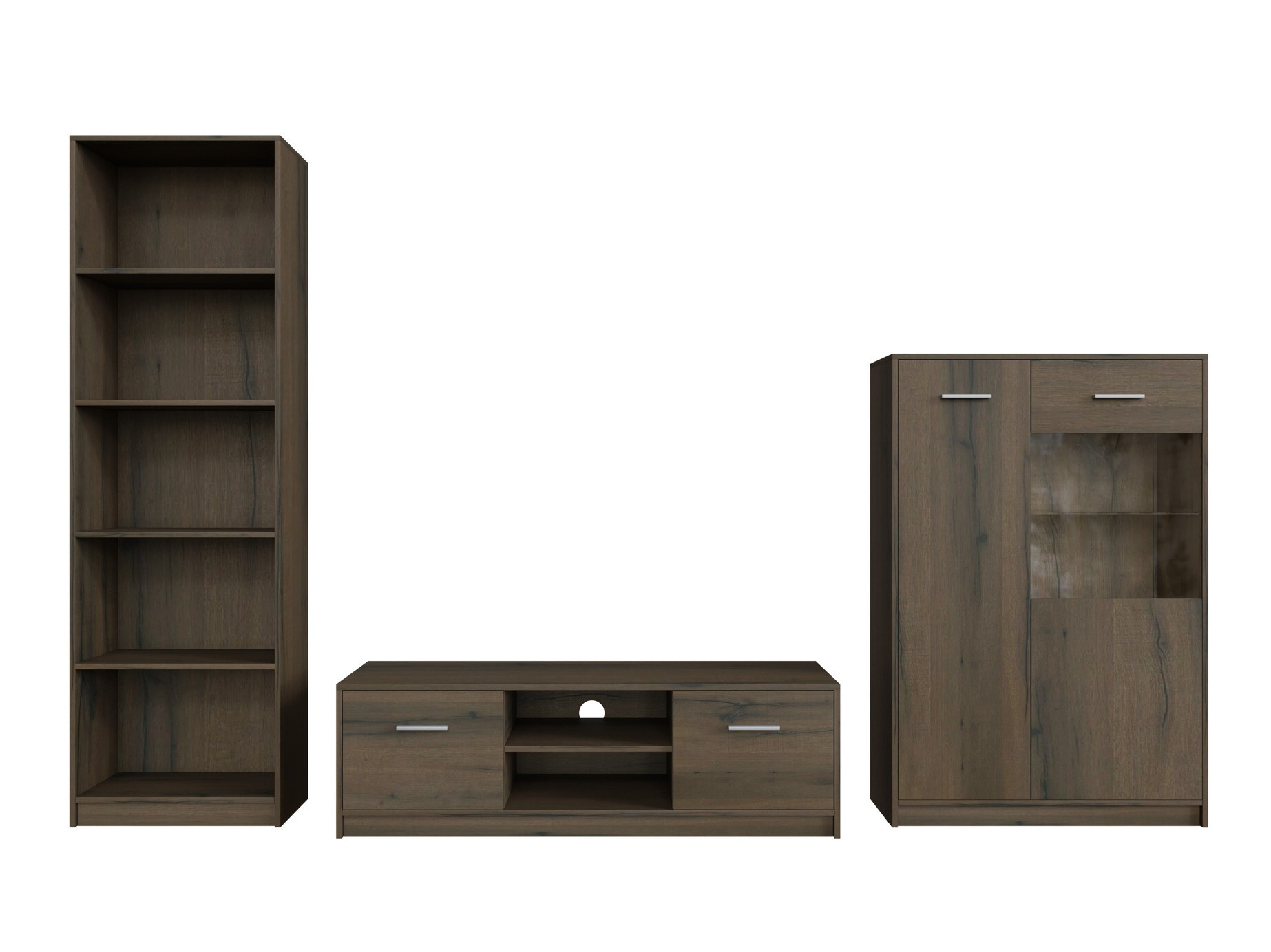 Комплект за хол Novsore 164 (Тъмен дъб)