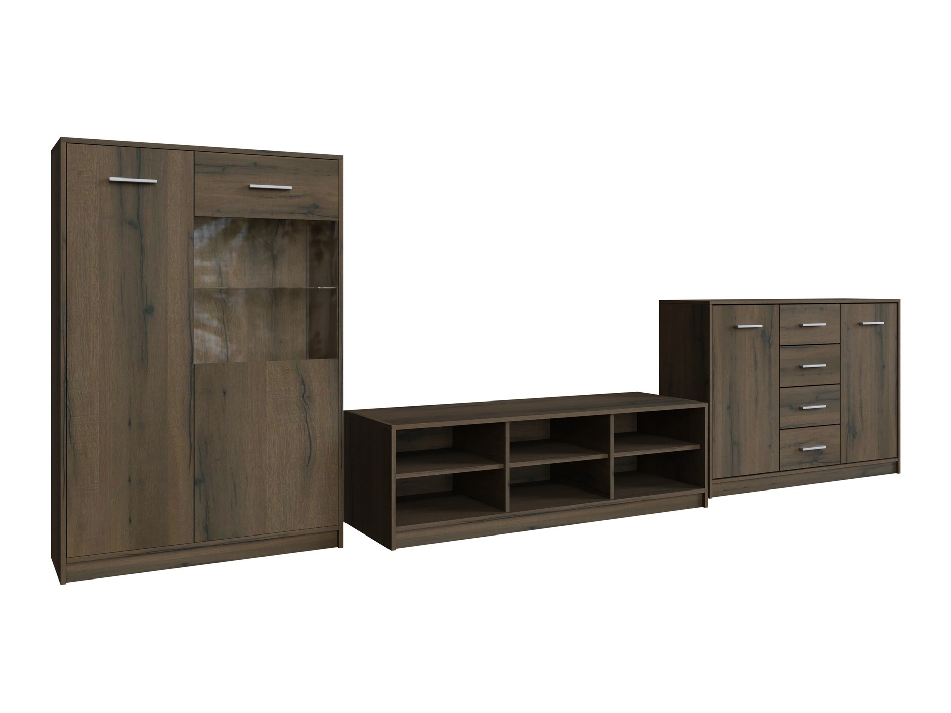 Комплект за хол Novsore 165 (Тъмен дъб)