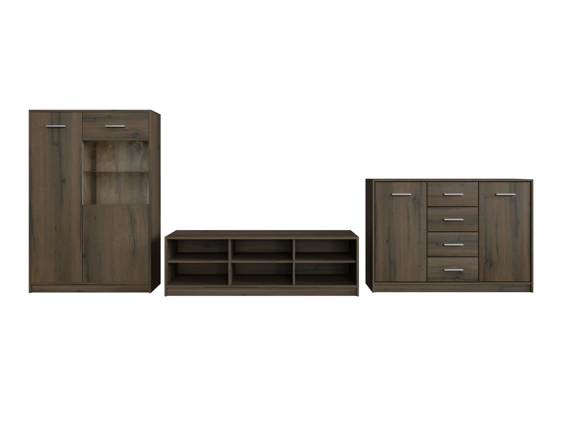 Комплект за хол Novsore 165 (Тъмен дъб)