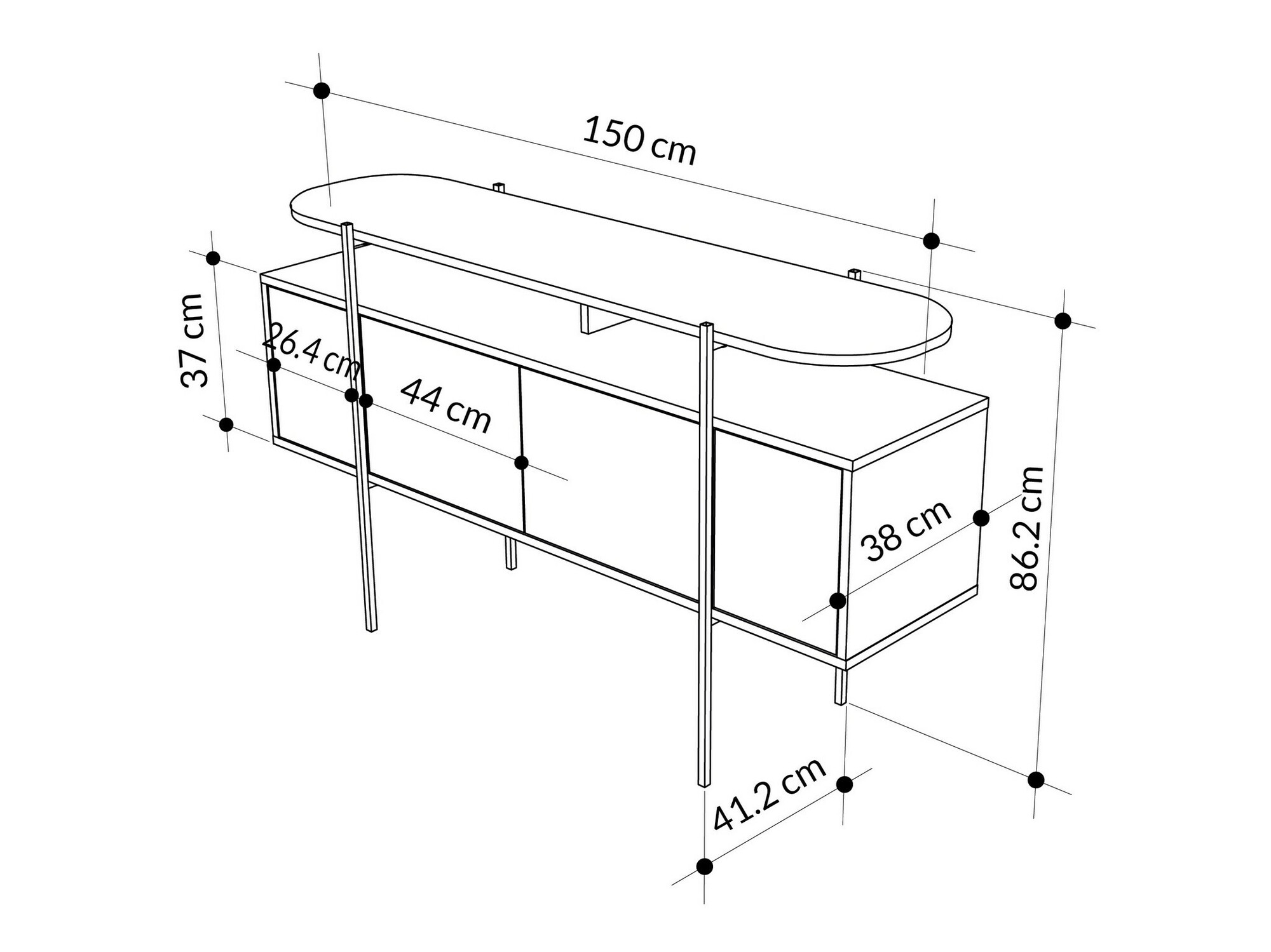 Конзолна маса Kailua 2452
