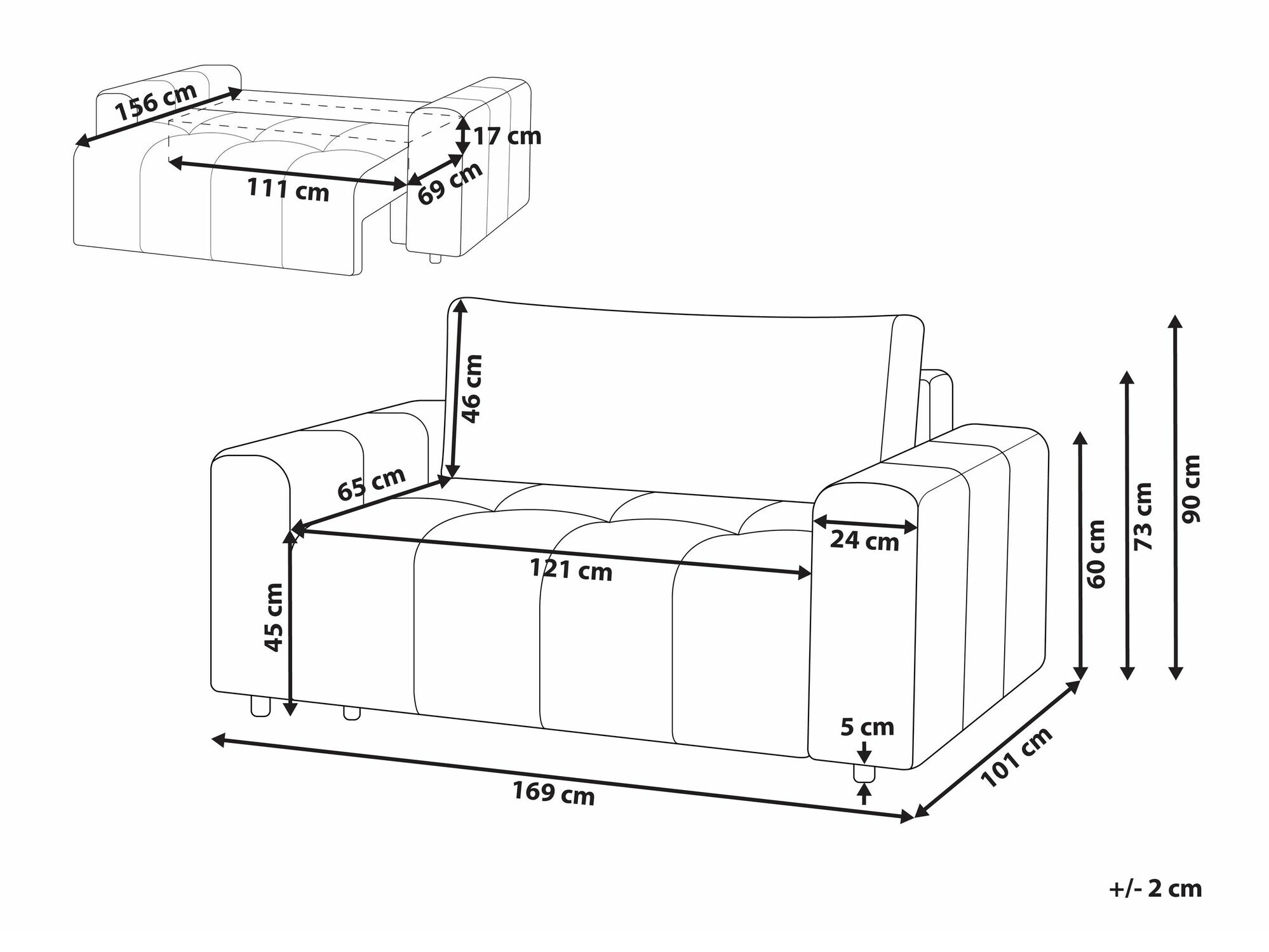 Разтегателен диван Mirtivi 101 (Зелен)