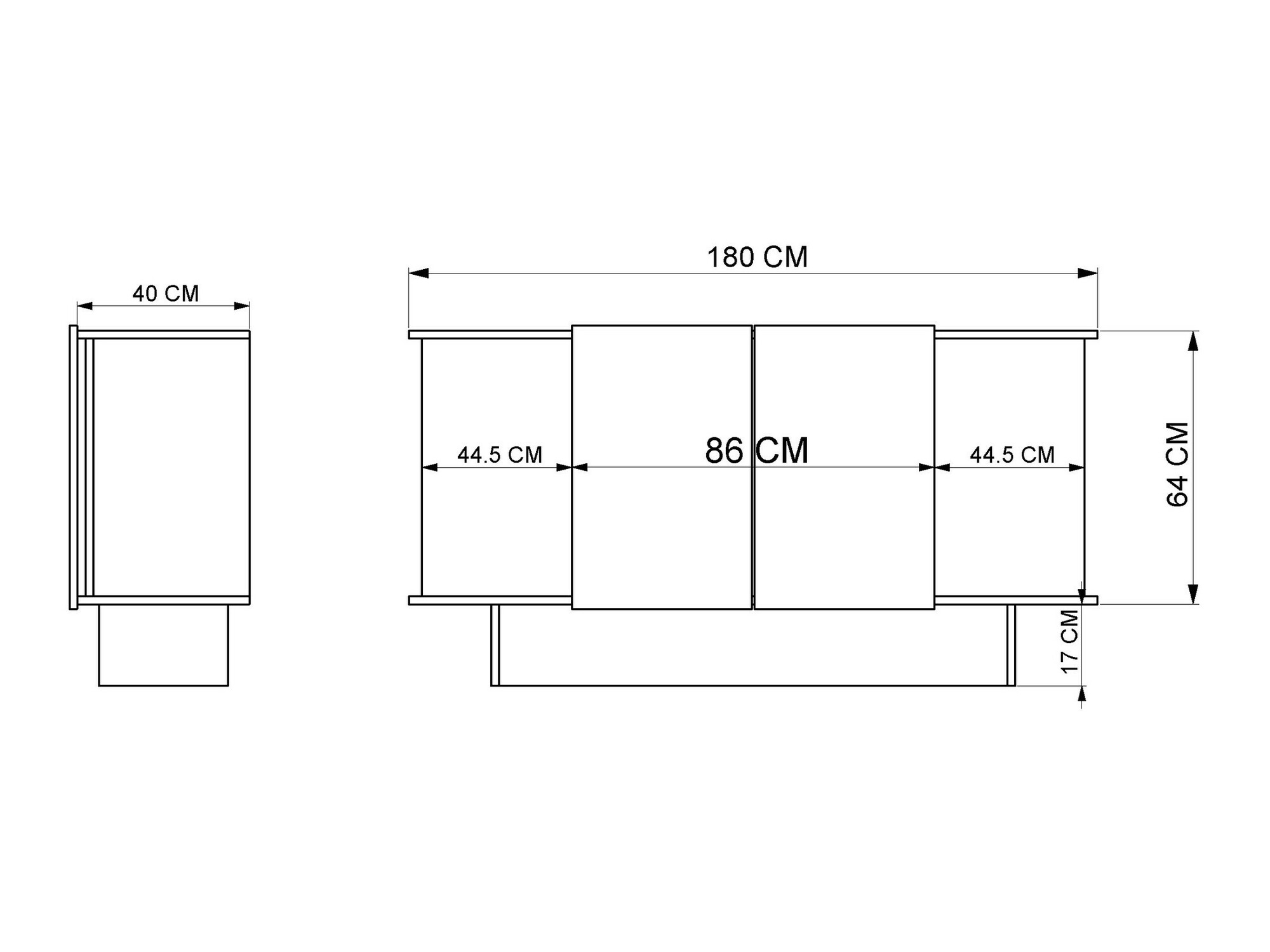 Шкаф Kailua 2453 (Светъл Travertine + Орех)