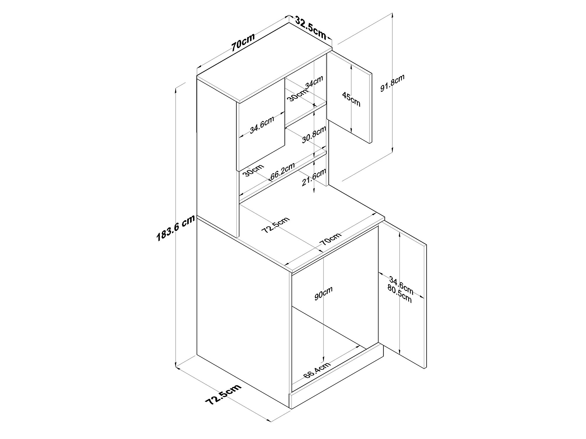 Шкаф за баня Kailua 2454