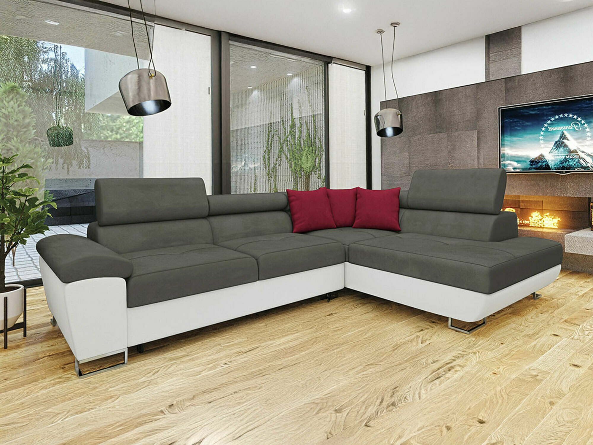 Ъглов диван Comfivo Ruta II (Soft 017 + Uttario Velvet 2971 + Kronos 02)