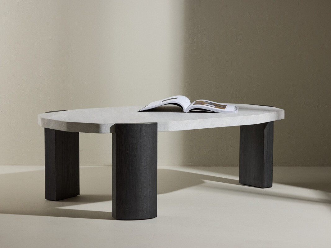 Масичка за кафе Dallas 4792 (Черен + Бял мрамор)