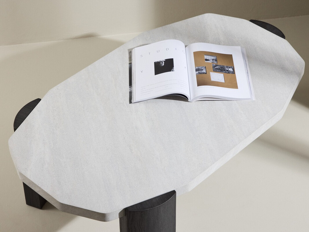 Масичка за кафе Dallas 4792 (Черен + Бял мрамор)