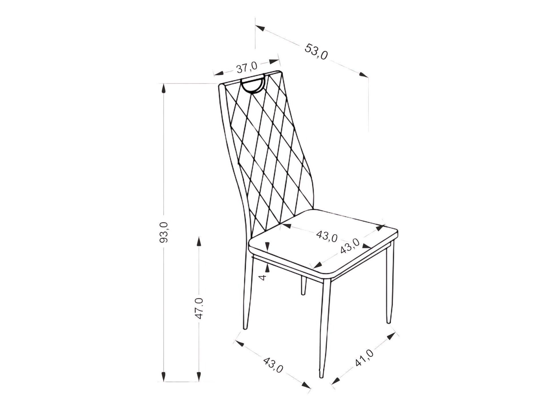 Стол Houston 1921 (Черен)