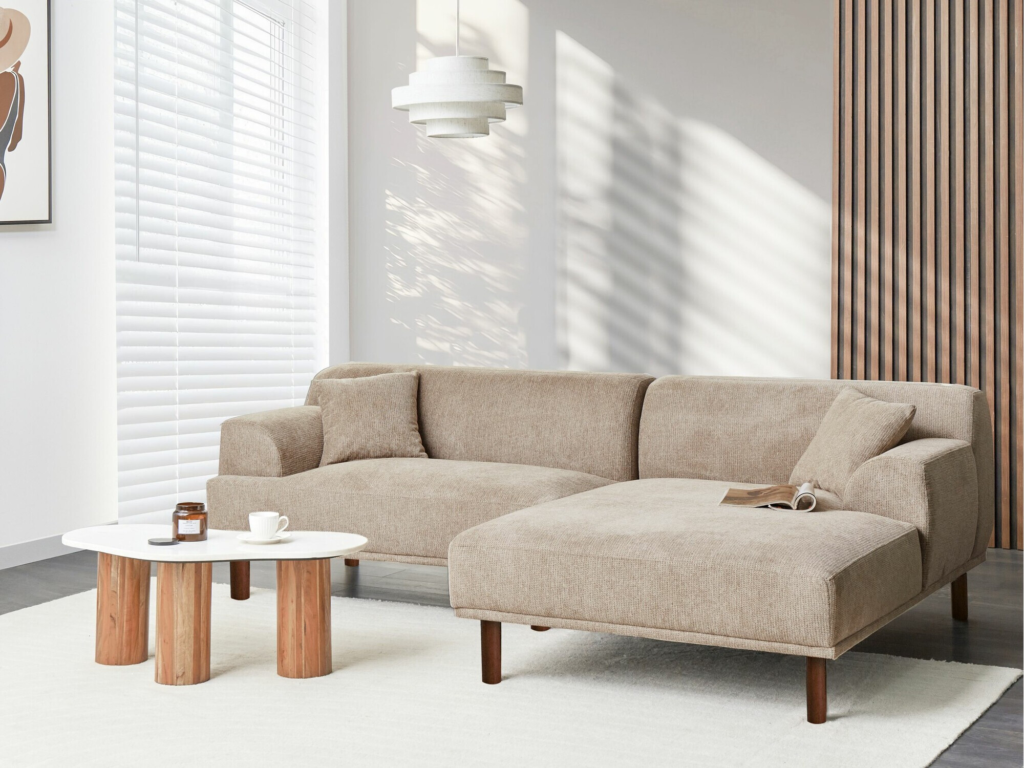 Ъглов диван Berwyn 2560 (Taupe)