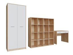 Комплект за домашен офис Novsore 166 (Сонома дъб + Бял)