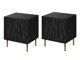 Комплект нощни шкафчета Lorelbo 102 (Черен + Златно)