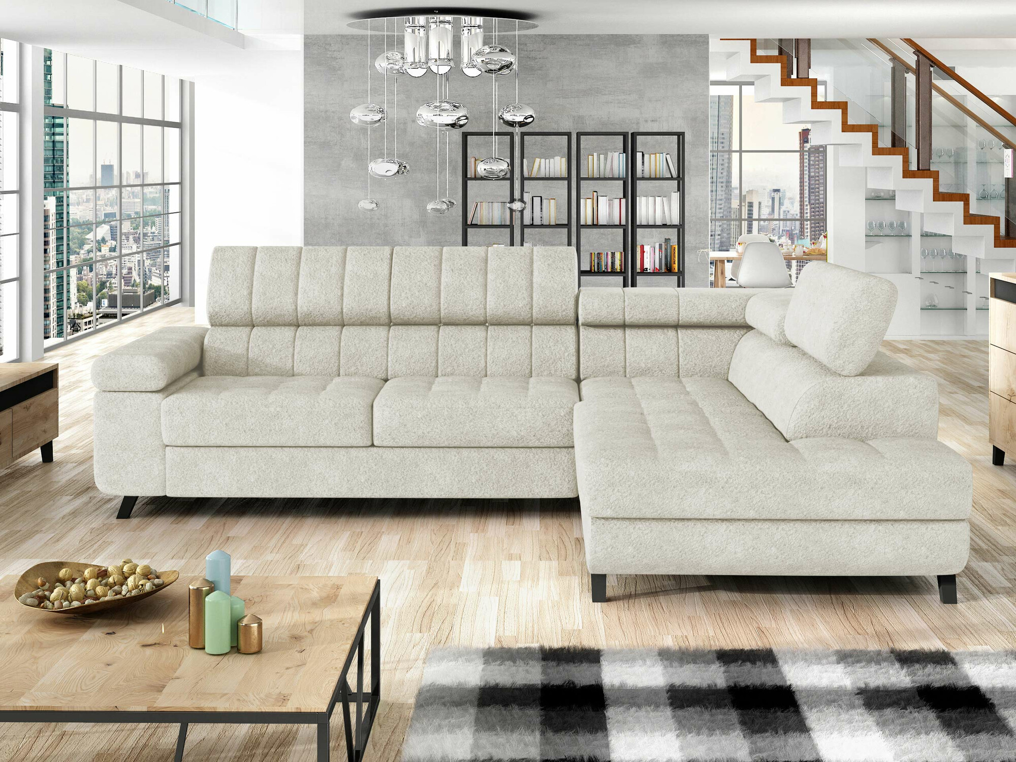 Ъглов диван Comfivo Agnus (Coral 65)