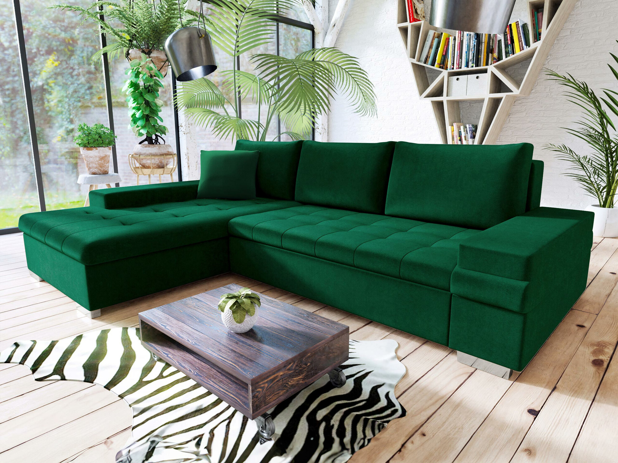 Ъглов диван Comfivo Olivetum I (Magic Velvet 2225)
