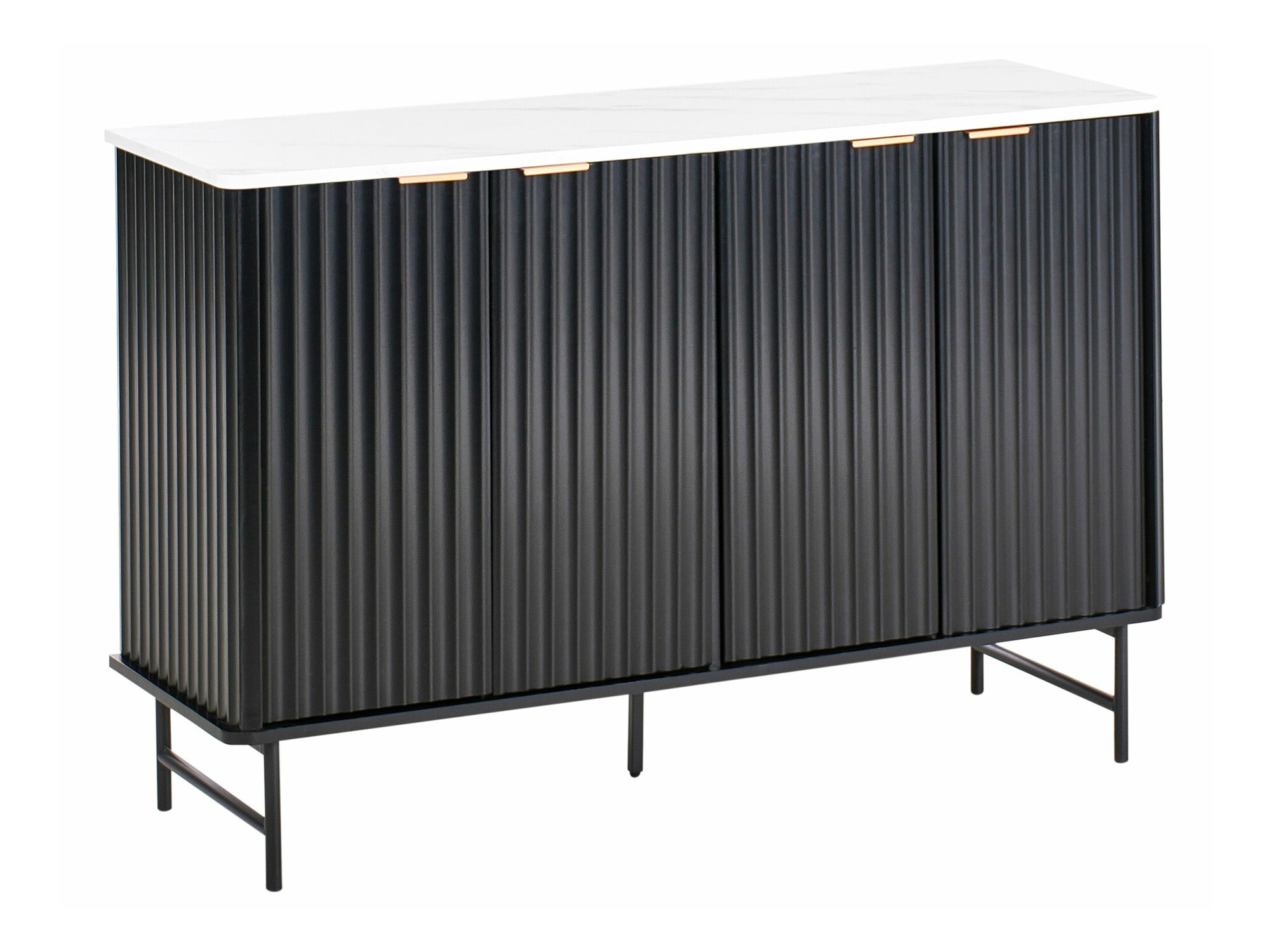 Шкаф Berwyn 2577 (Черен + Бял мрамор)