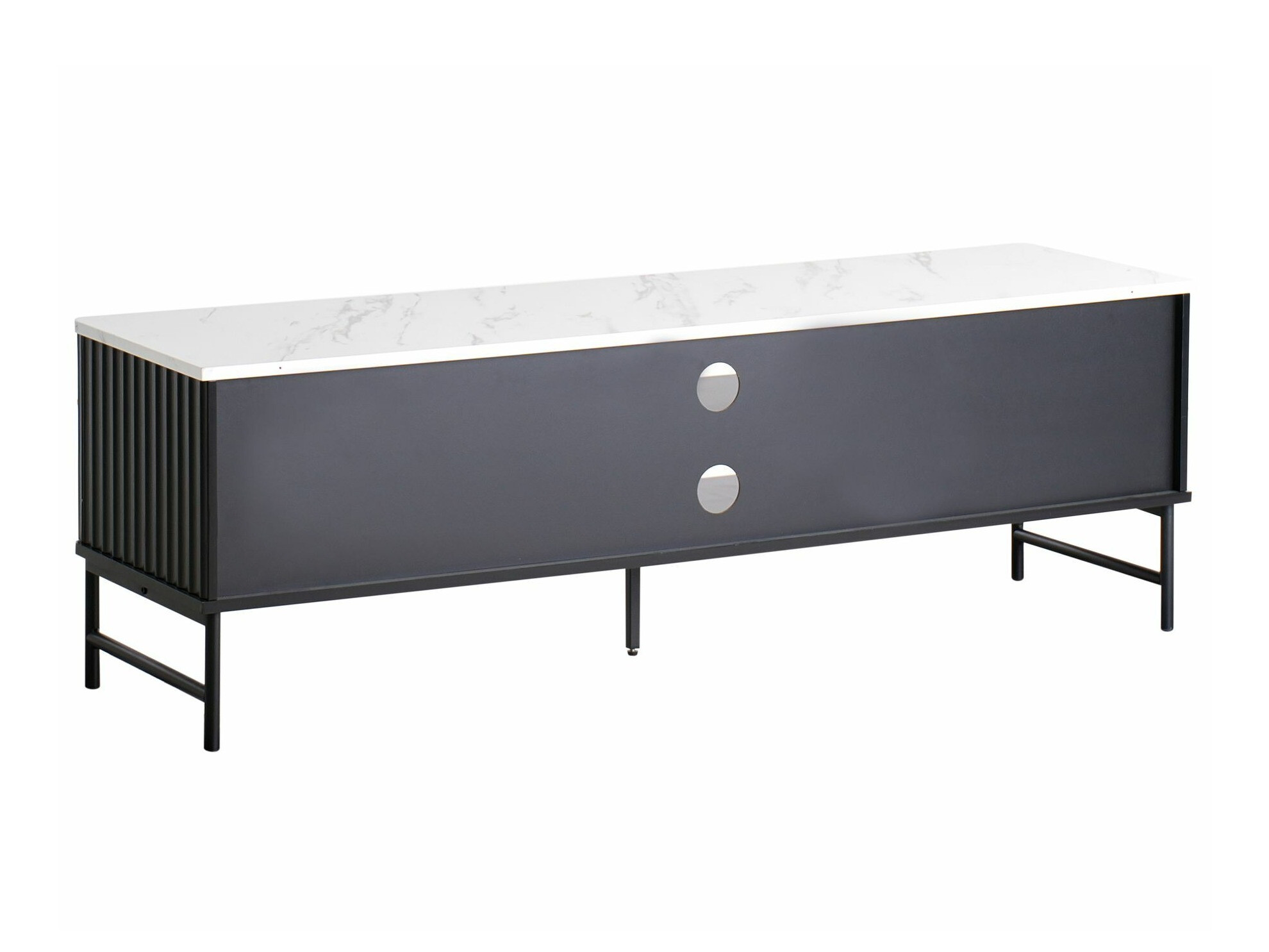 ТВ шкаф Berwyn 2575 (Черен + Бял мрамор)