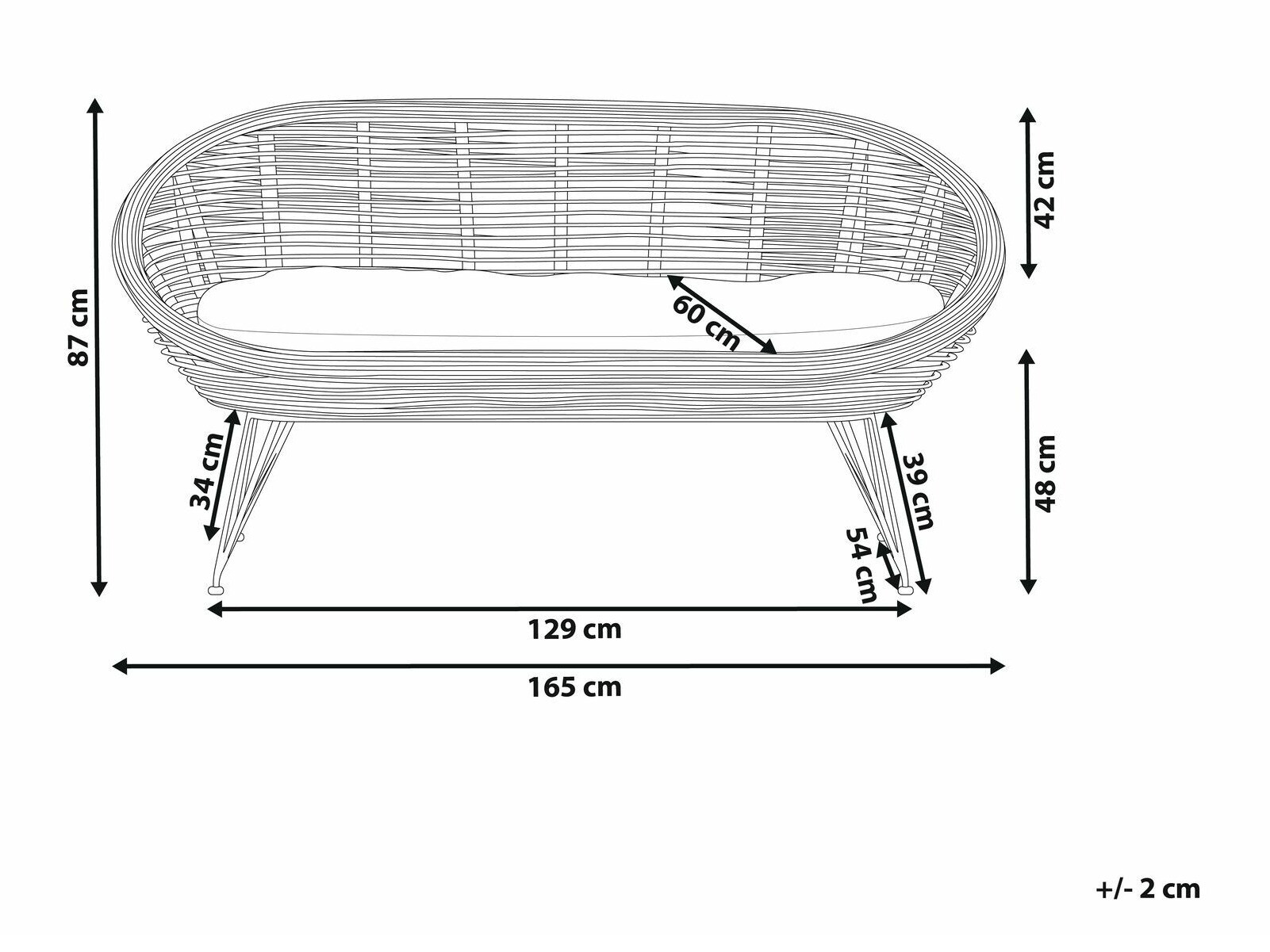 Градински диван Marsona 100