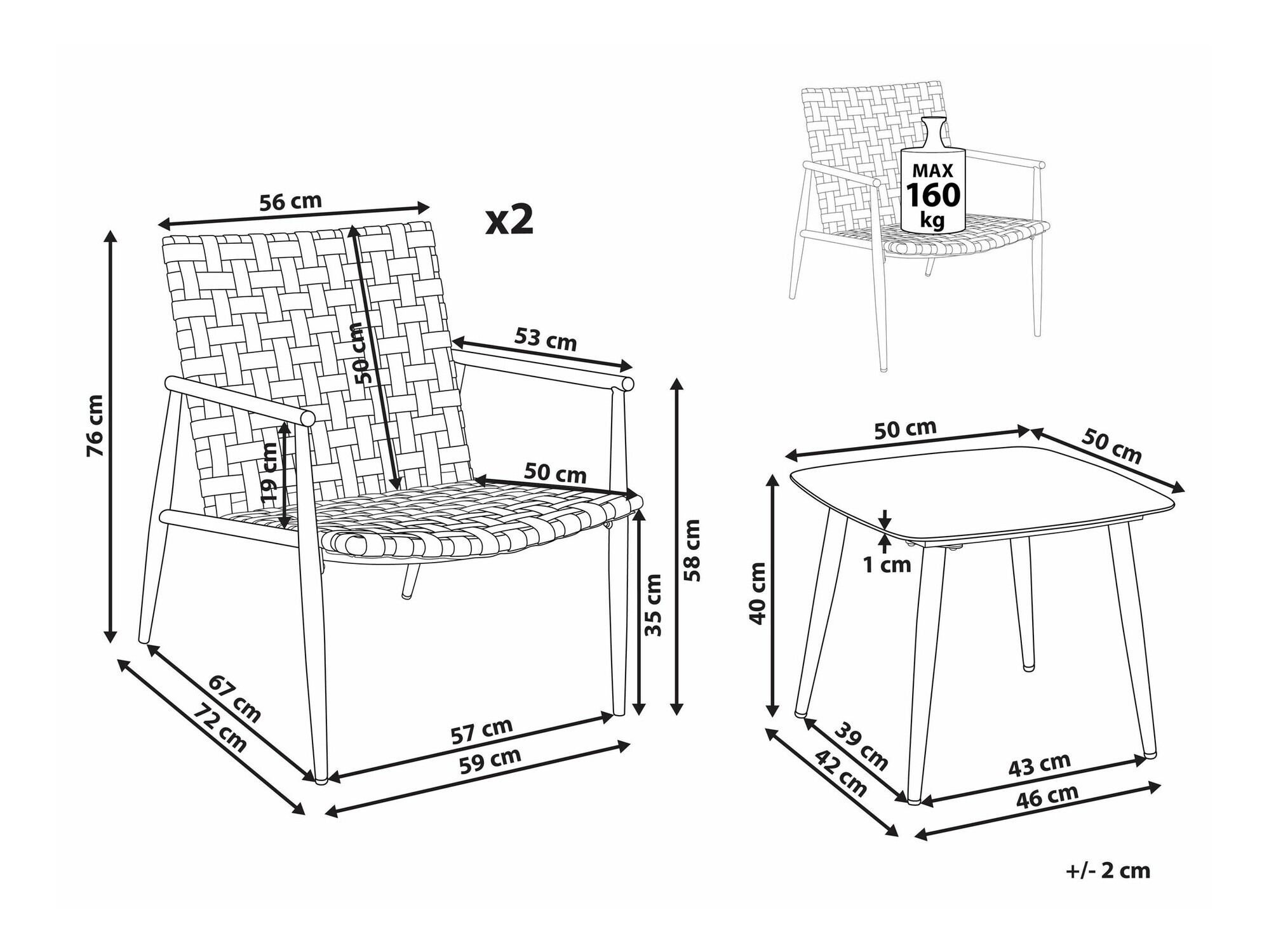 Комплект за балкон Berwyn 2589