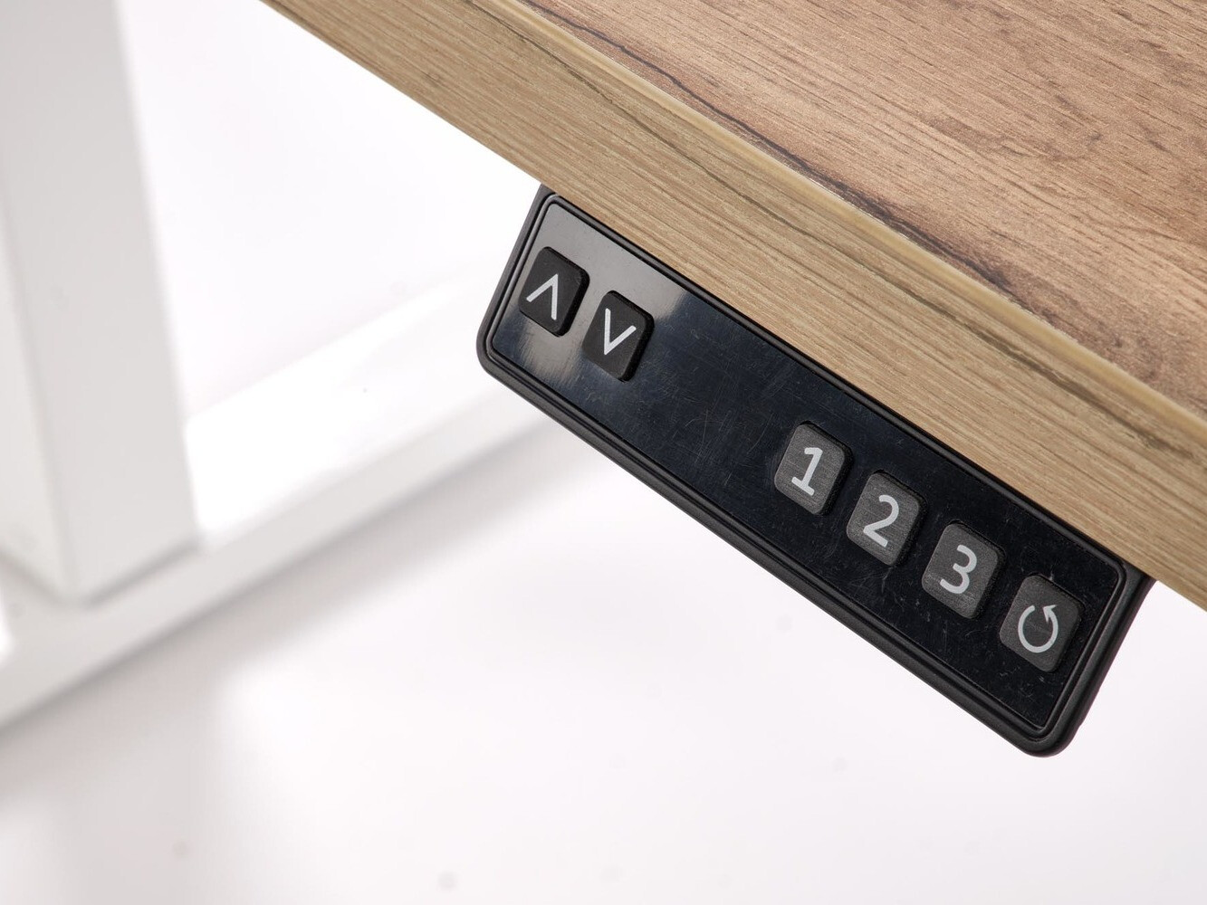 Офис бюро с регулируема височина Houston 1942 (Artisan дъб + Бял)