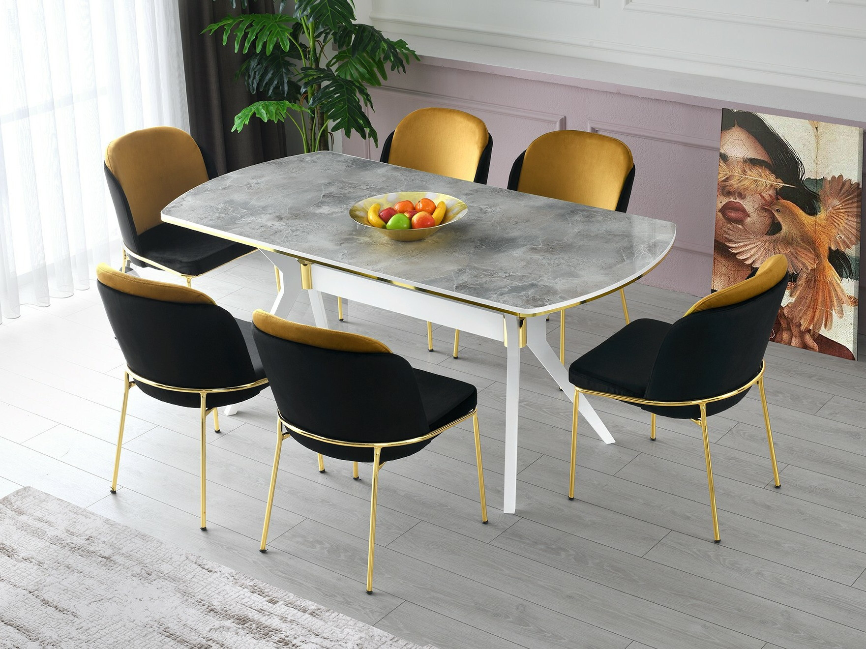 Маса Kailua 2469 (Сив мрамор)