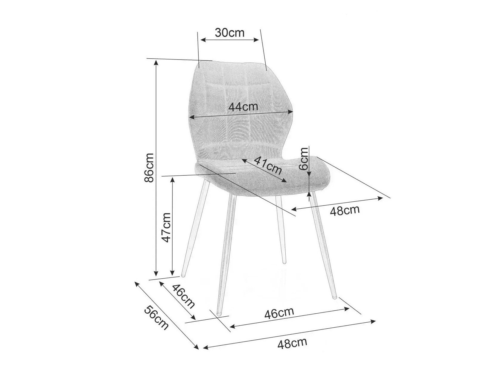 Стол Detroit 723 (Черен)