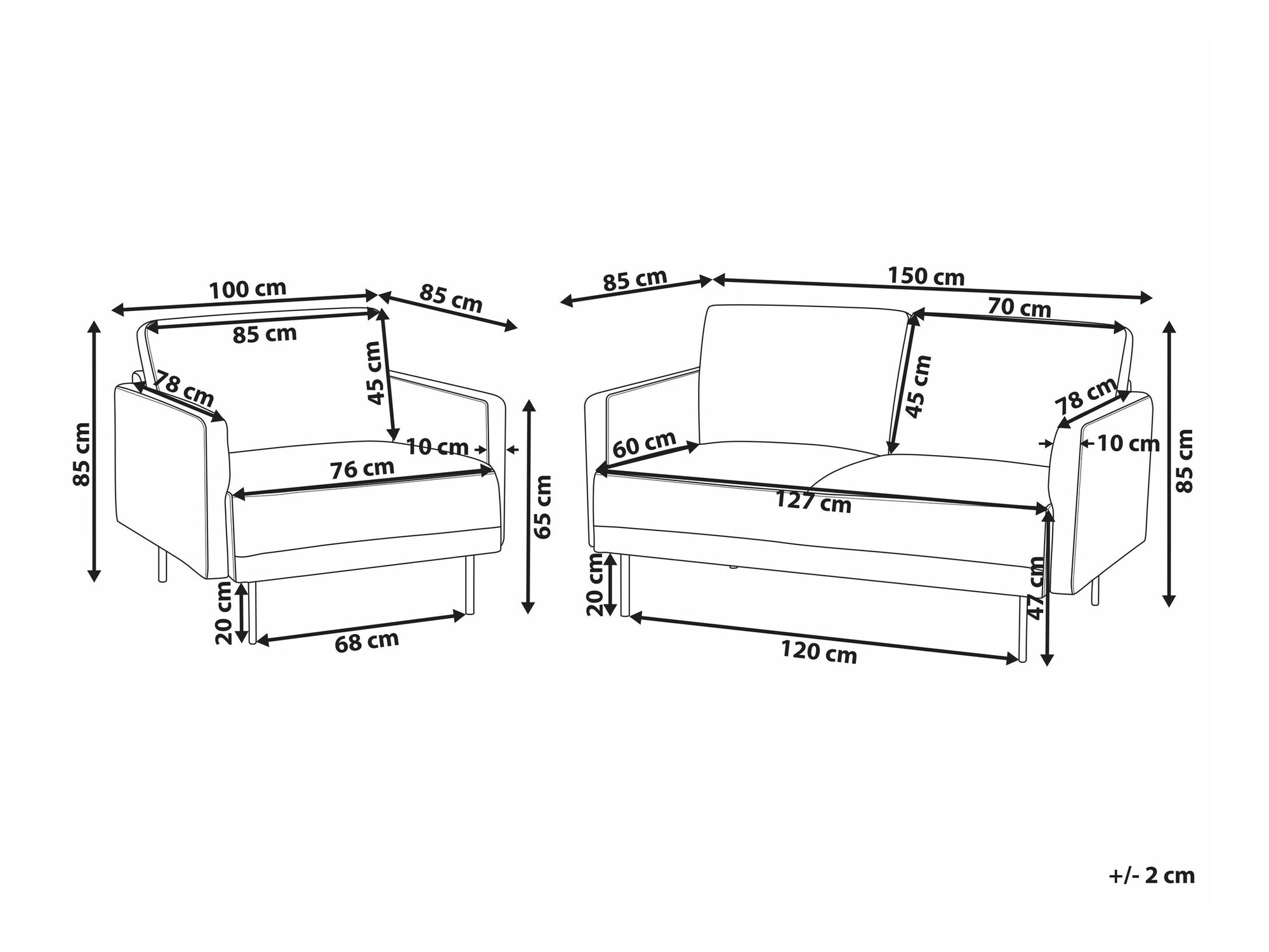Комплект мека мебел Salmono 104 (Пепел от рози)