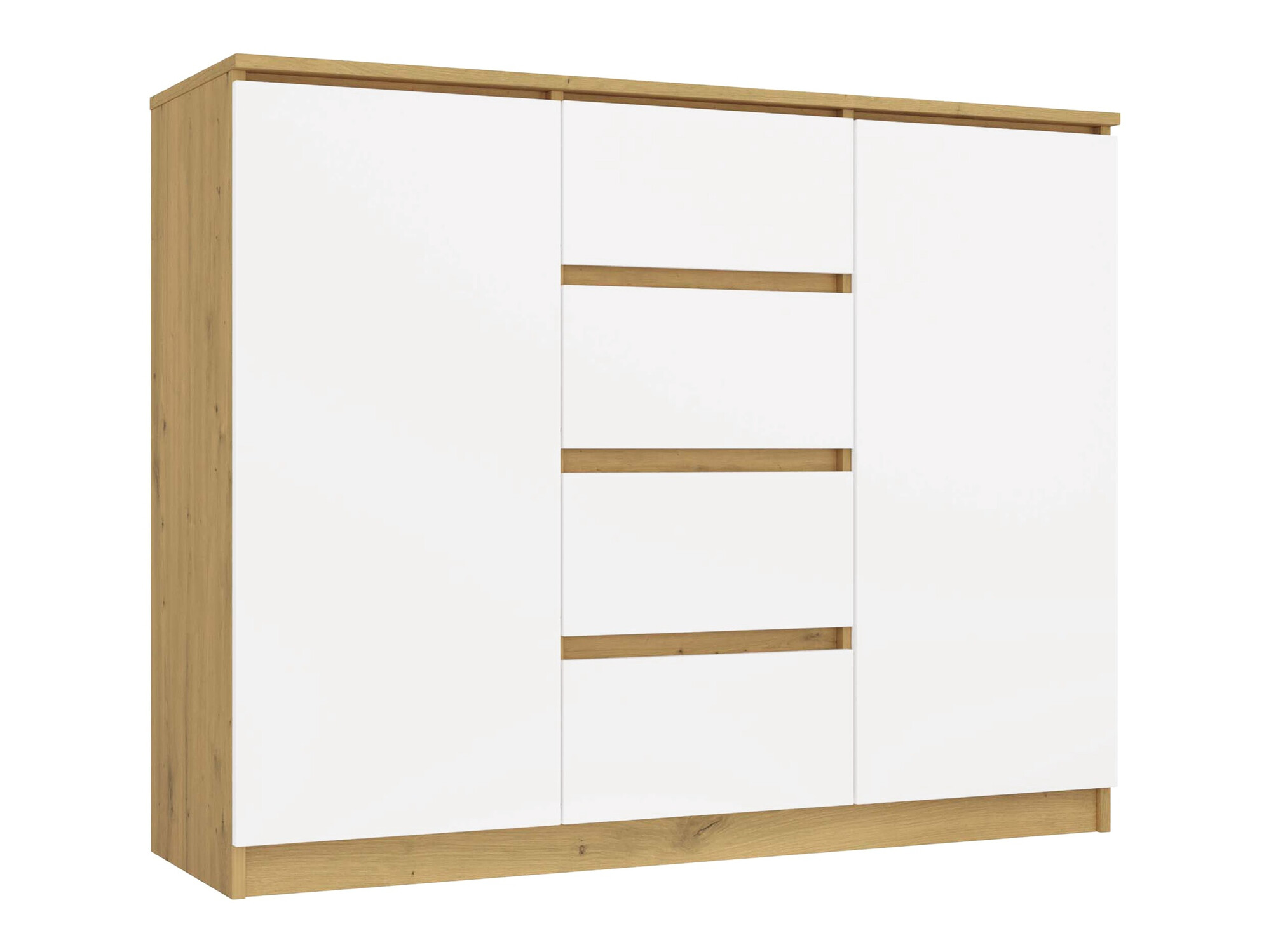 Скрин Elbvelu 113 (Artisan дъб + Бял)