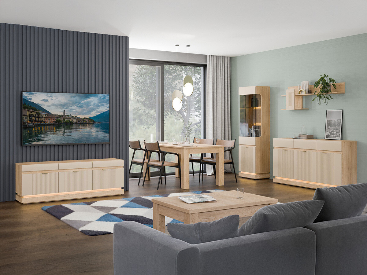 ТВ шкаф Teselbu 100 (Кашмир + Дъб Торо)