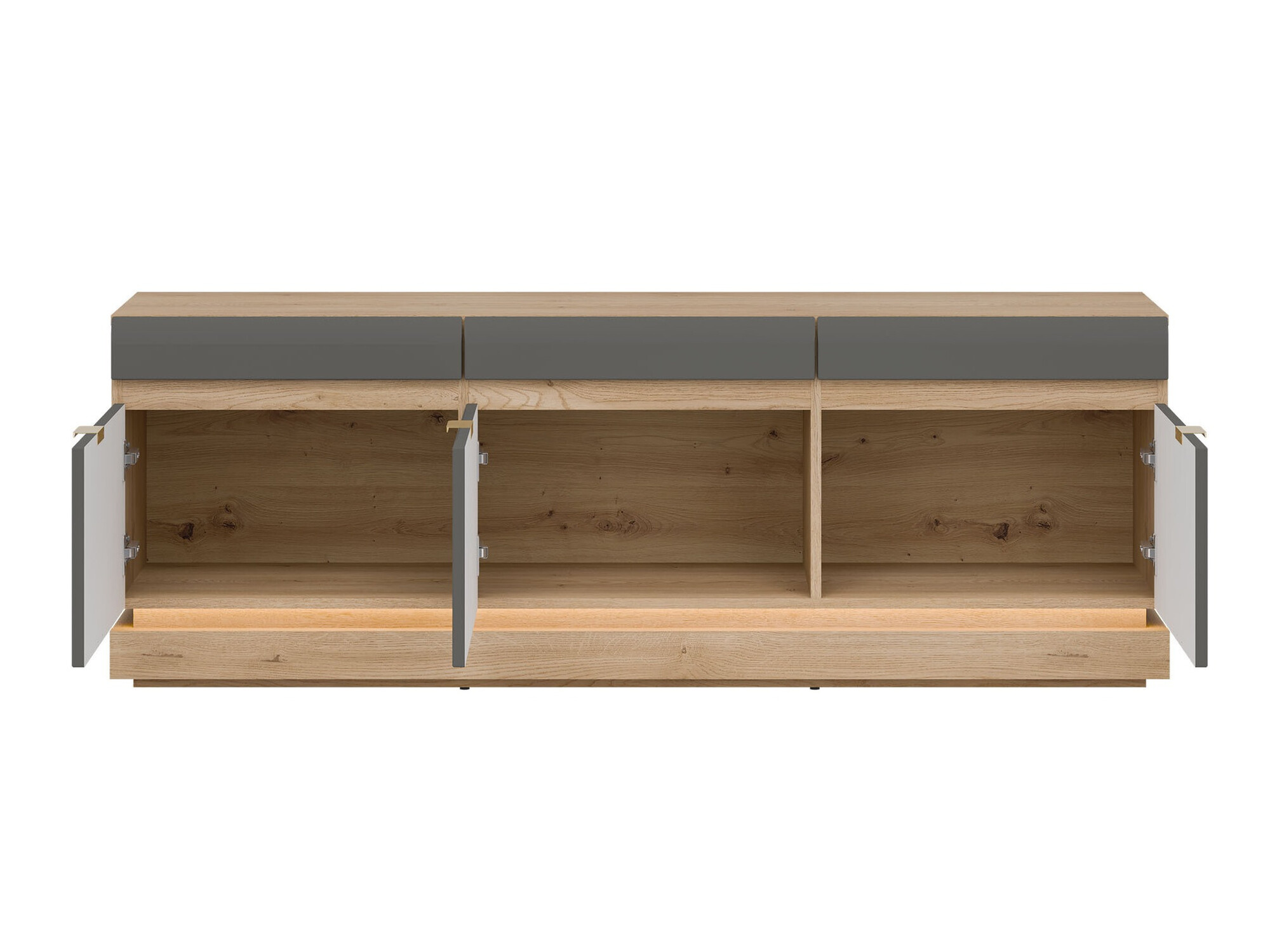 ТВ шкаф Teselbu 100 (Сив + Дъб Торо)