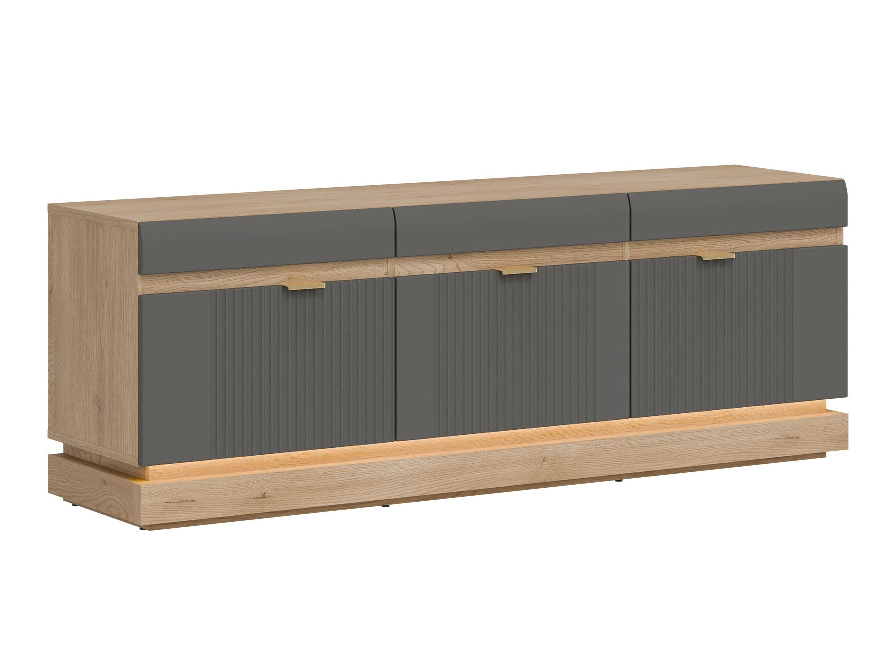 ТВ шкаф Teselbu 100 (Сив + Дъб Торо)
