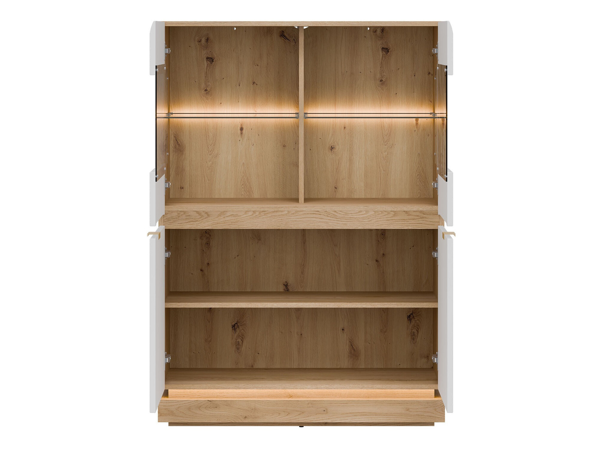 Шкаф Teselbu 105 (Бял + Дъб)