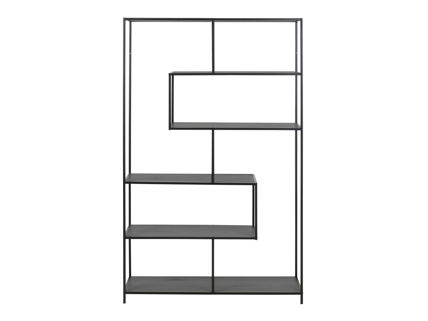 Етажерка Norsica Sevferi 134 (Тъмен ясен + Черен)